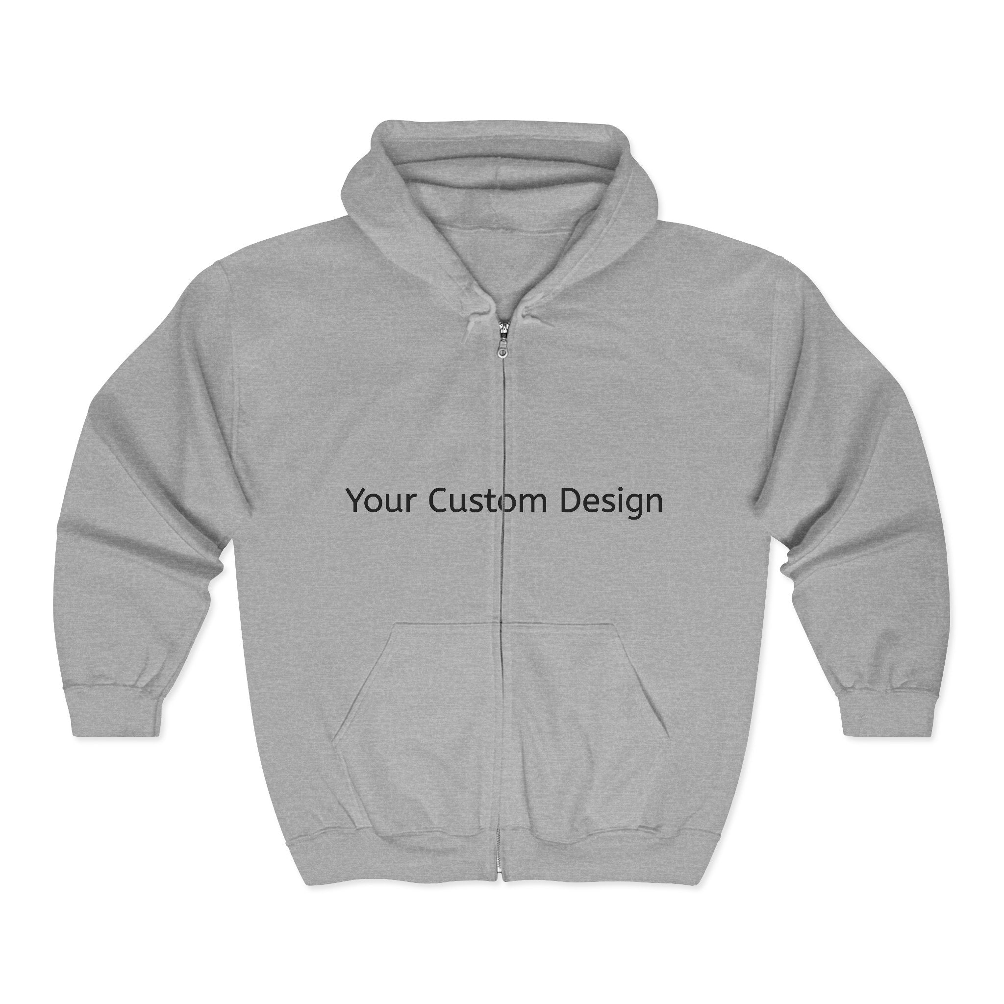 Black Full-Zip Hoodie — Classic Casual Zip-Up Sweatshirt