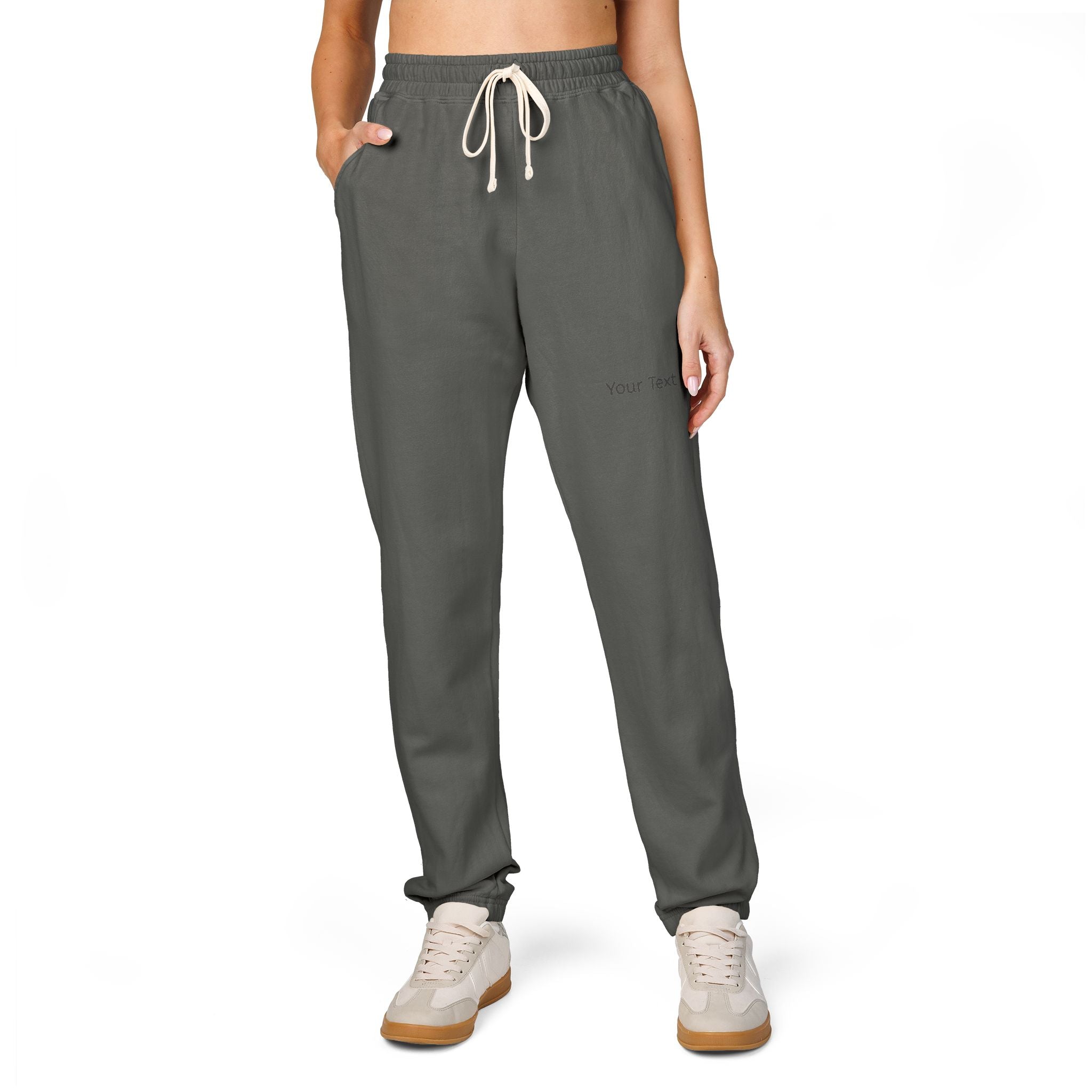 Embroidered Minimal Logo Fleece Sweatpants