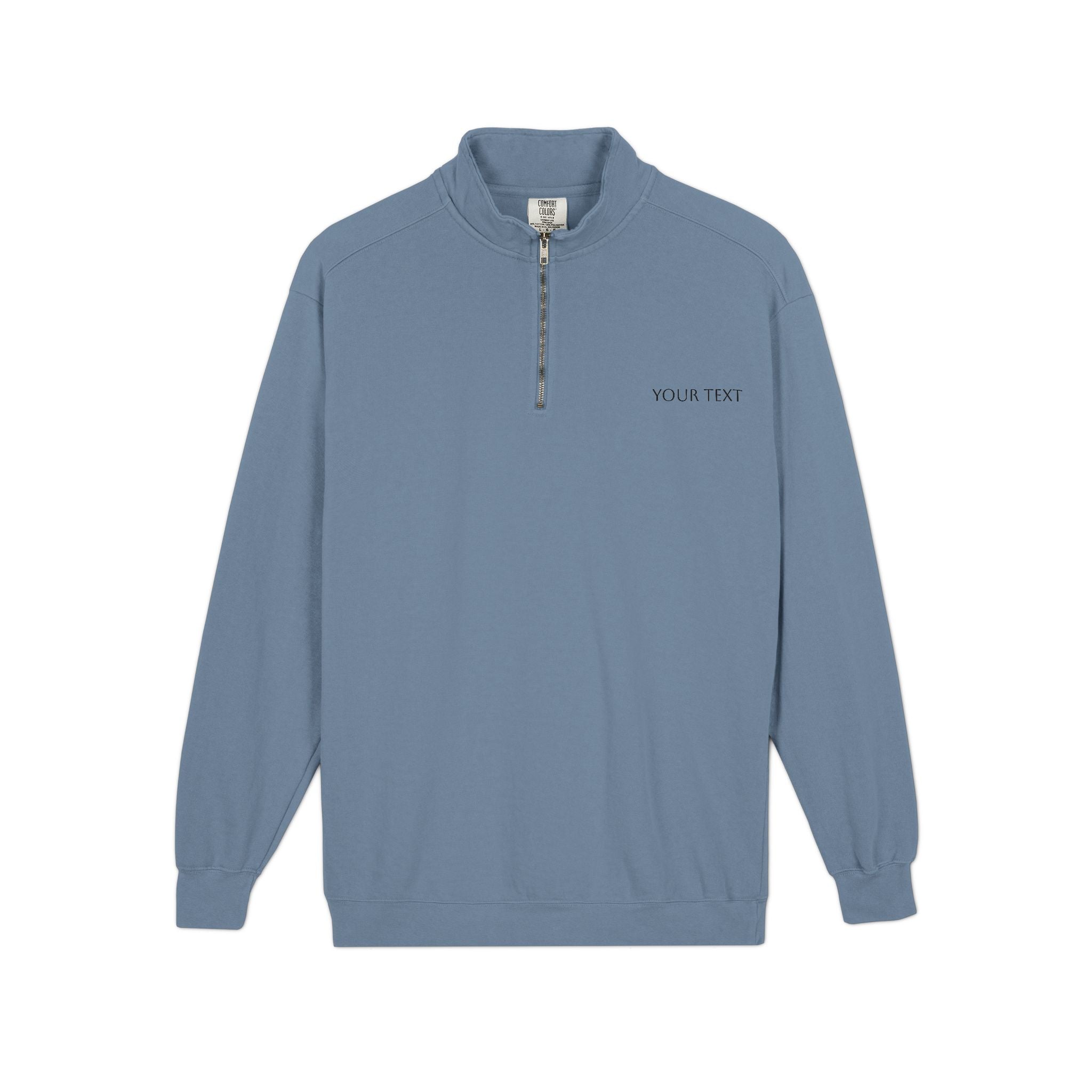 Quarter-Zip Sweatshirt – Minimalist Gray Casual Pullover