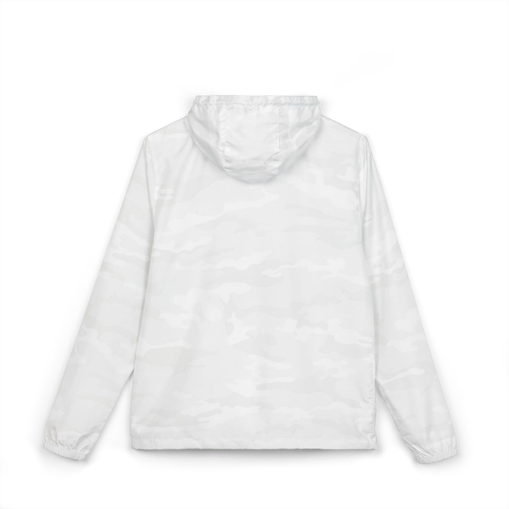 Windbreaker Jacket — Custom 'Your Text' Minimal Chest Print, Lightweight Hooded Outerwear