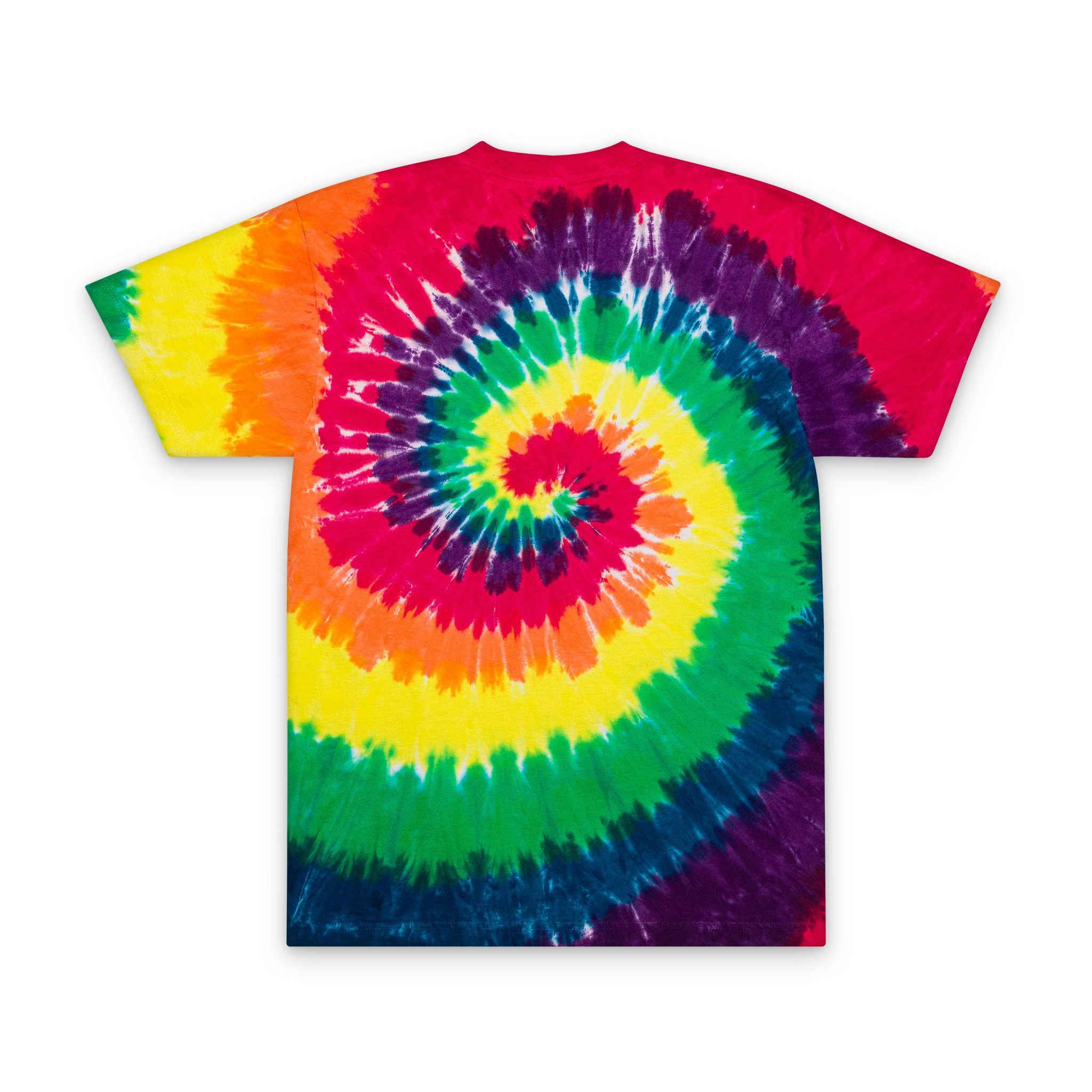 Tie-Dye Spiral Embroidered Oversized T-Shirt – Rainbow Retro Vibe