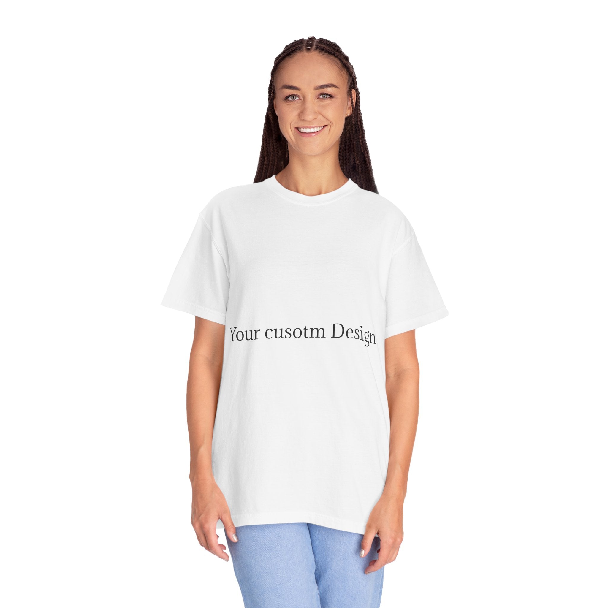 Custom Garment-Dyed T-Shirt — Personalized White Tee for Everyday Wear