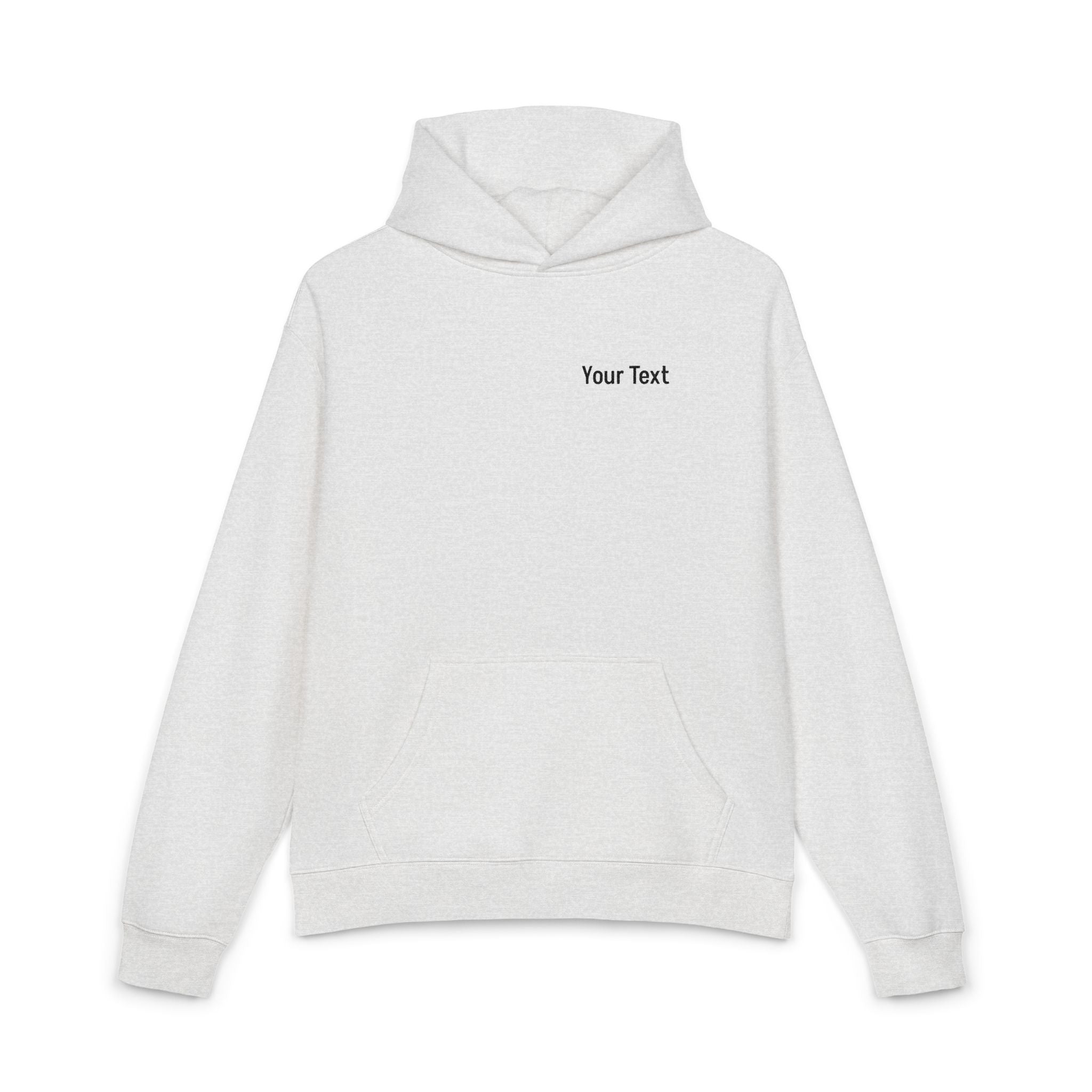 Relaxed Hoodie - Minimal Custom Text Chest Hoodie