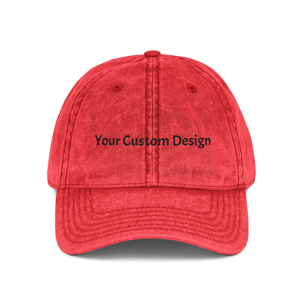 Vintage Embroidered Cap - Custom Text Baseball Hat