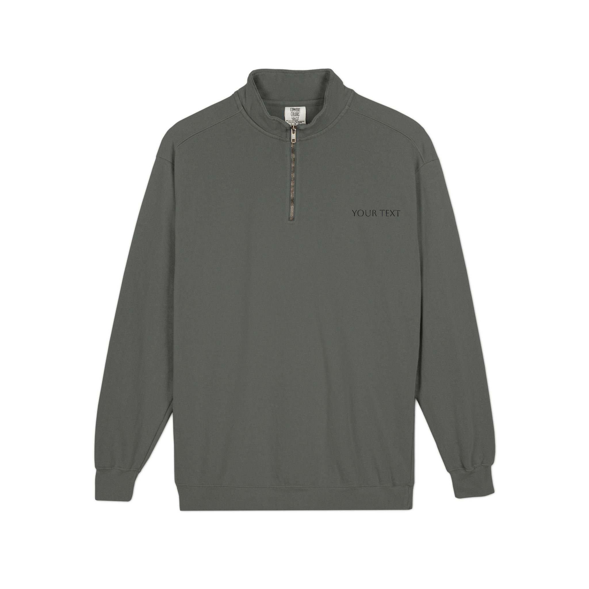 Quarter-Zip Sweatshirt – Minimalist Gray Casual Pullover
