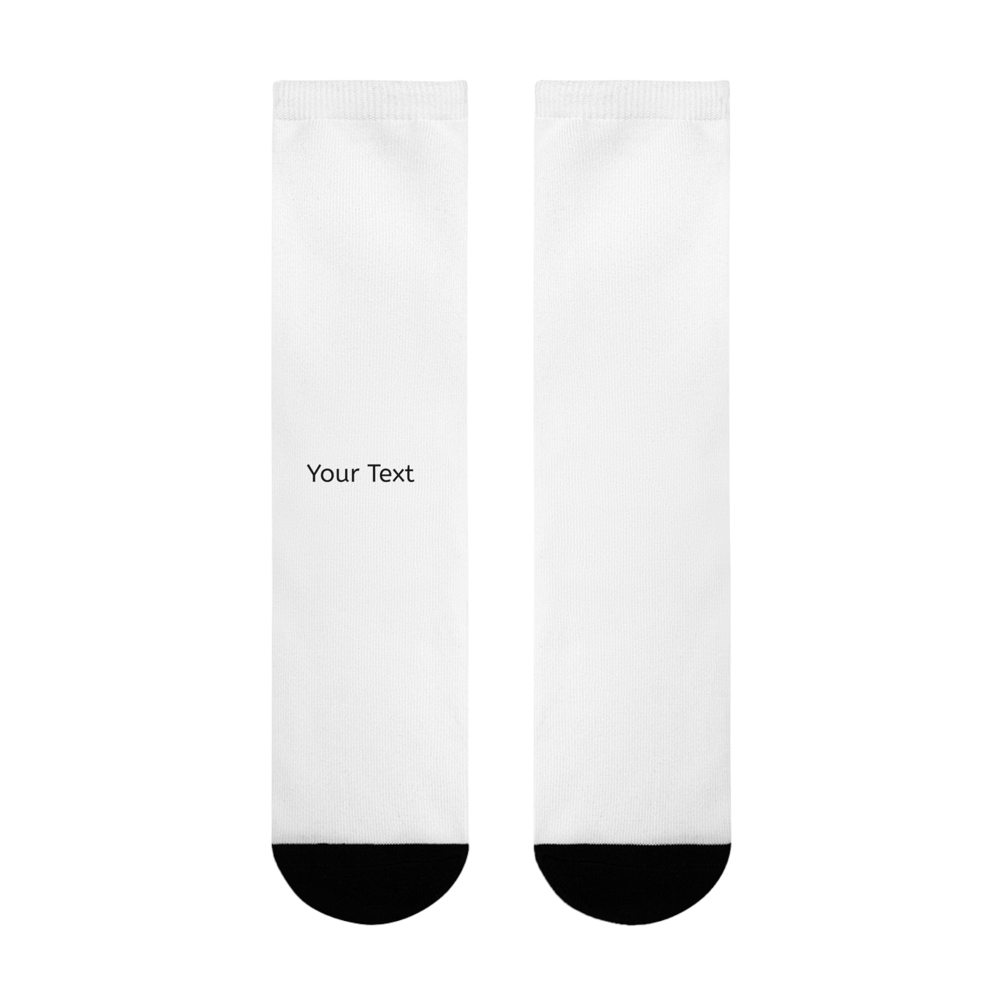 Custom Sublimation Crew Socks — Personalized Text Athletic Socks