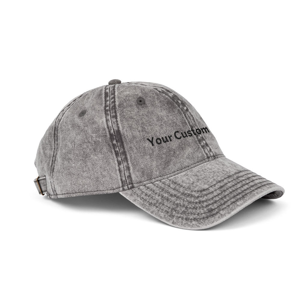 Vintage Embroidered Cap - Custom Text Baseball Hat