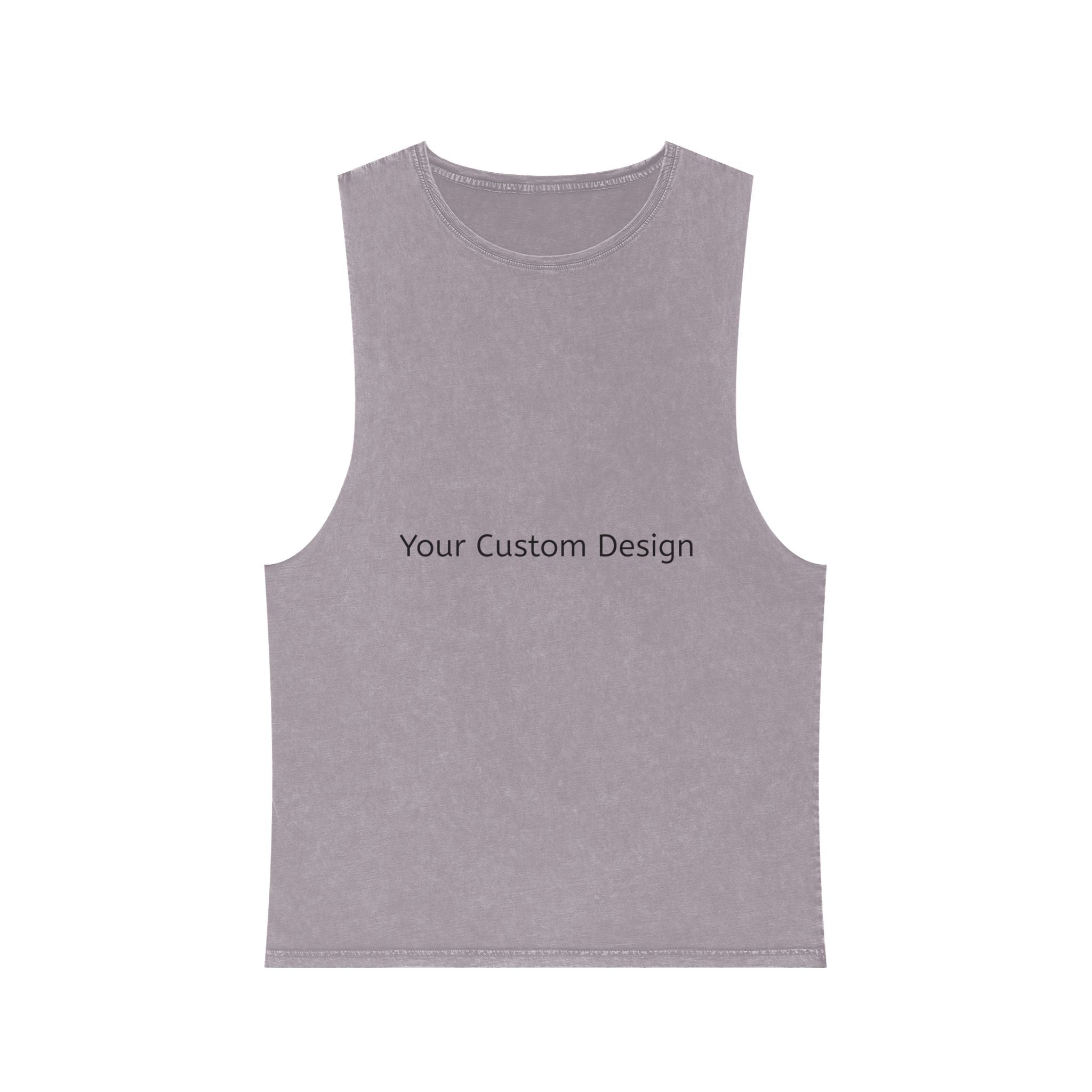 Stonewash Muscle Tank Top — Vintage Black Sleeveless Tee