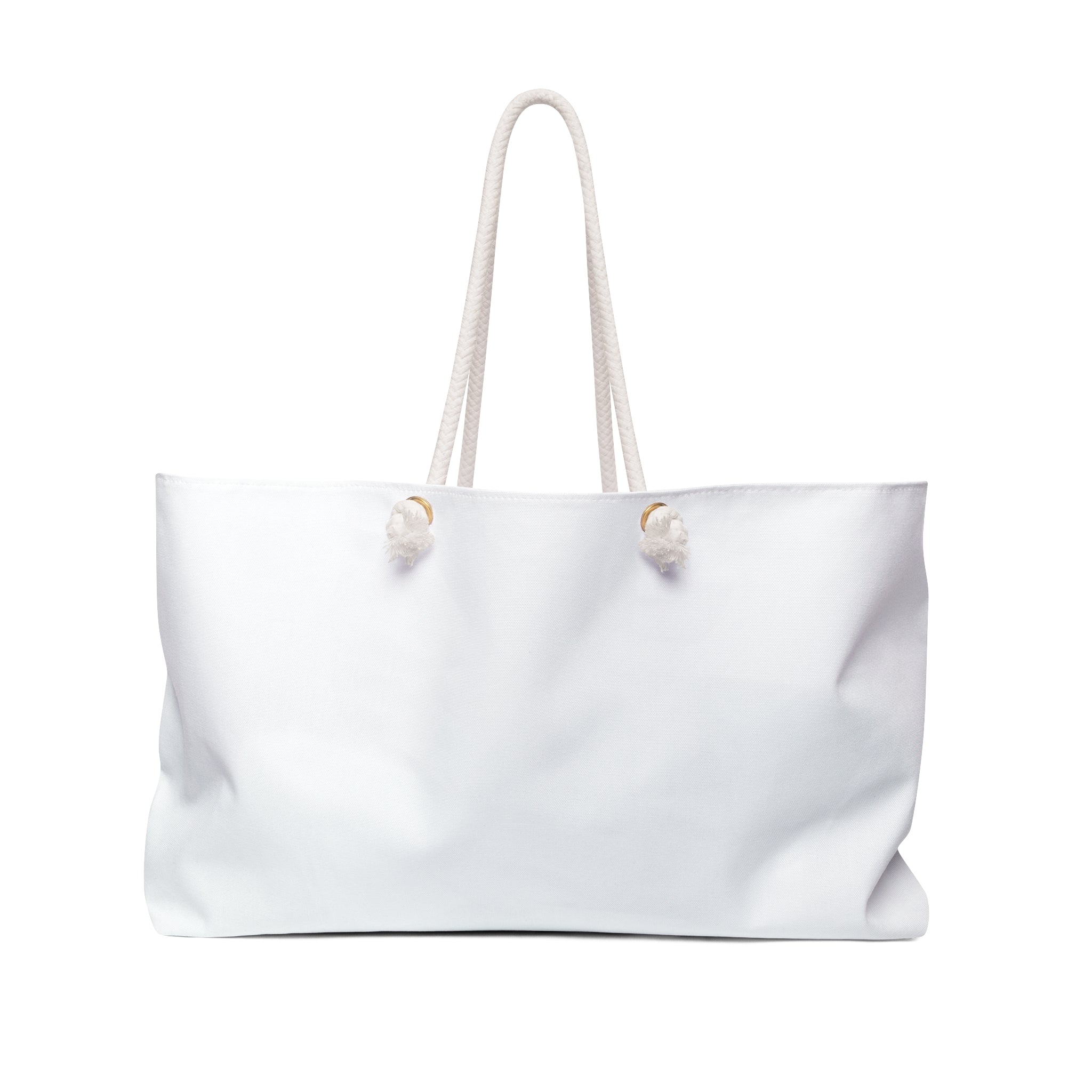 Classic White Weekender Bag – Large Canvas Travel Tote