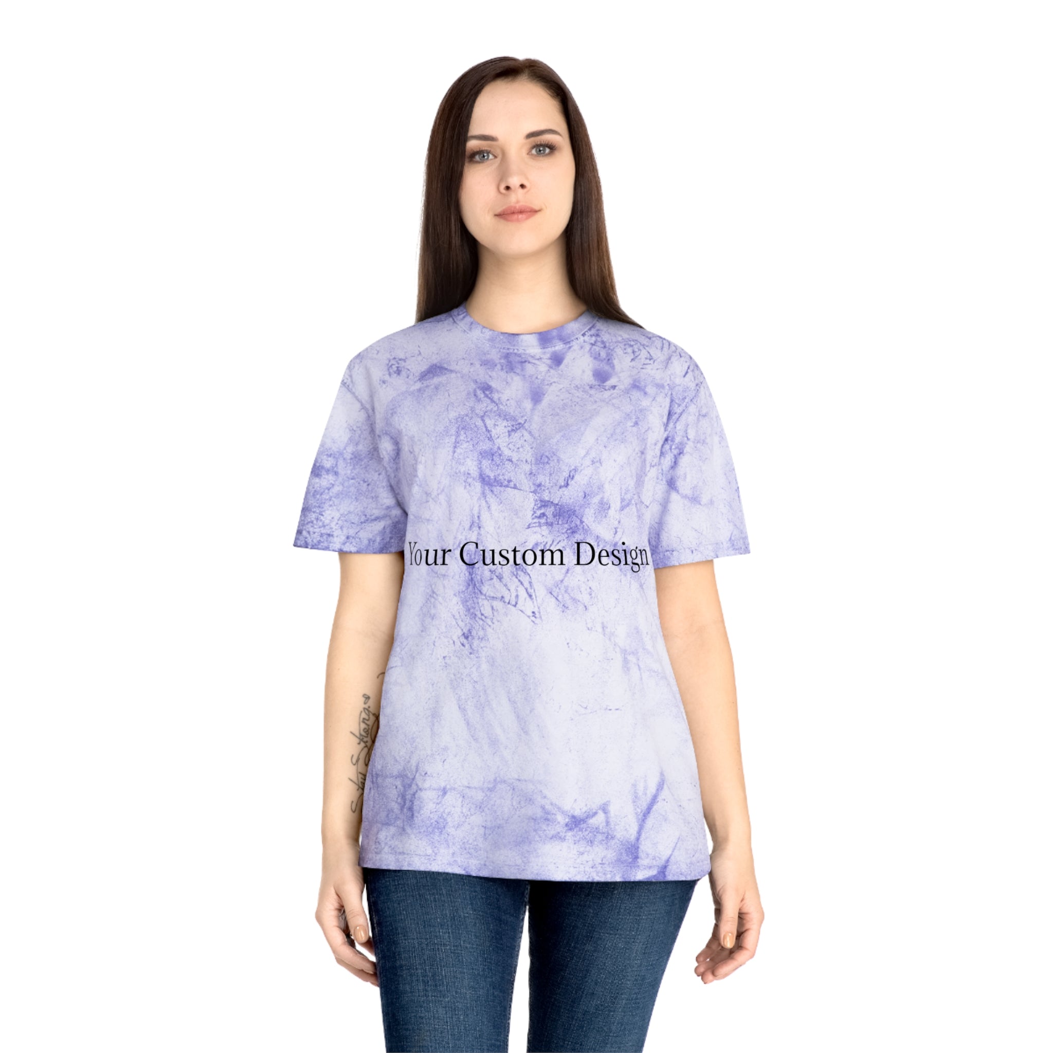 Color Blast T-Shirt — Marble Texture Custom Design Tee