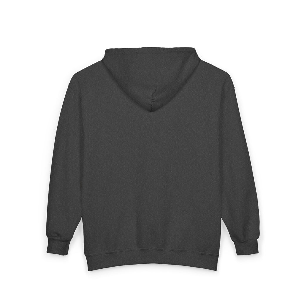 Black Full-Zip Hoodie — Classic Unisex Zip-Up Sweatshirt