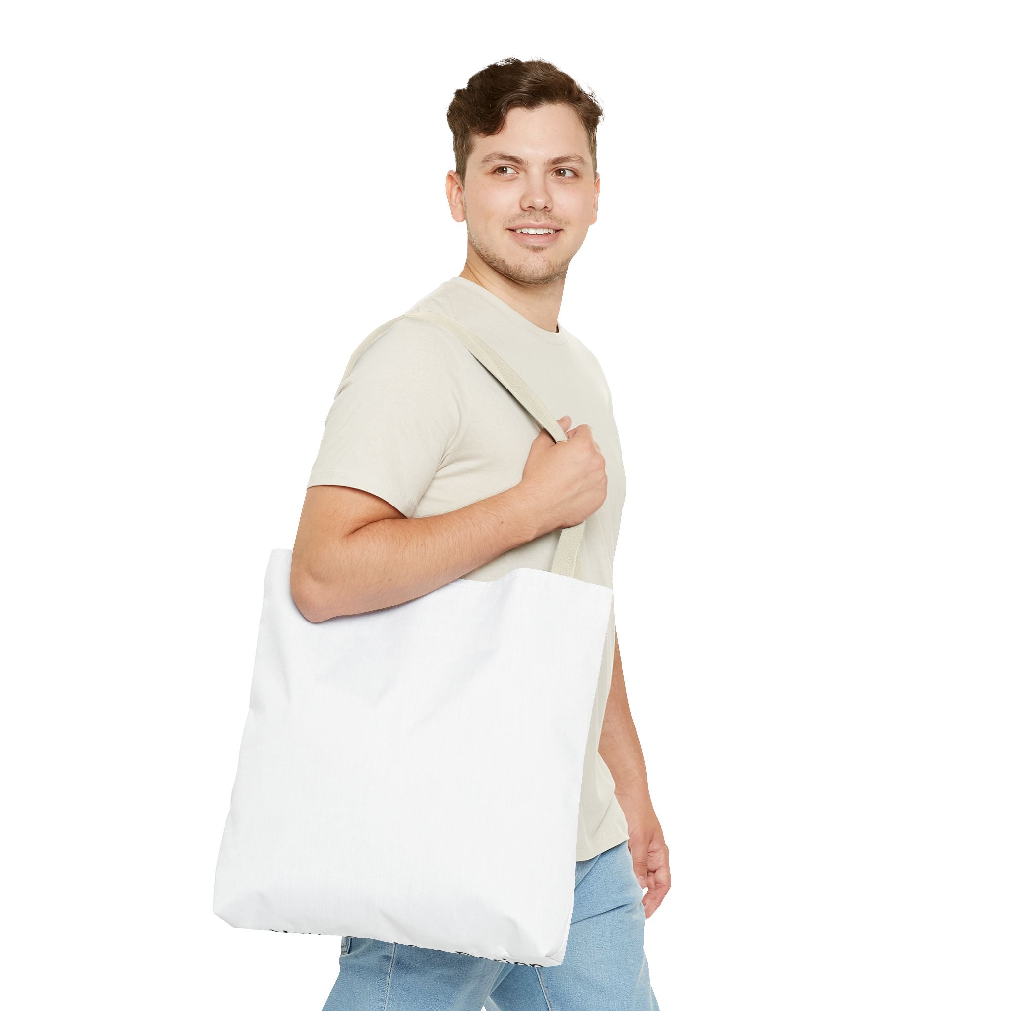 Custom All-Over Print Tote Bag — Blank White Canvas Tote