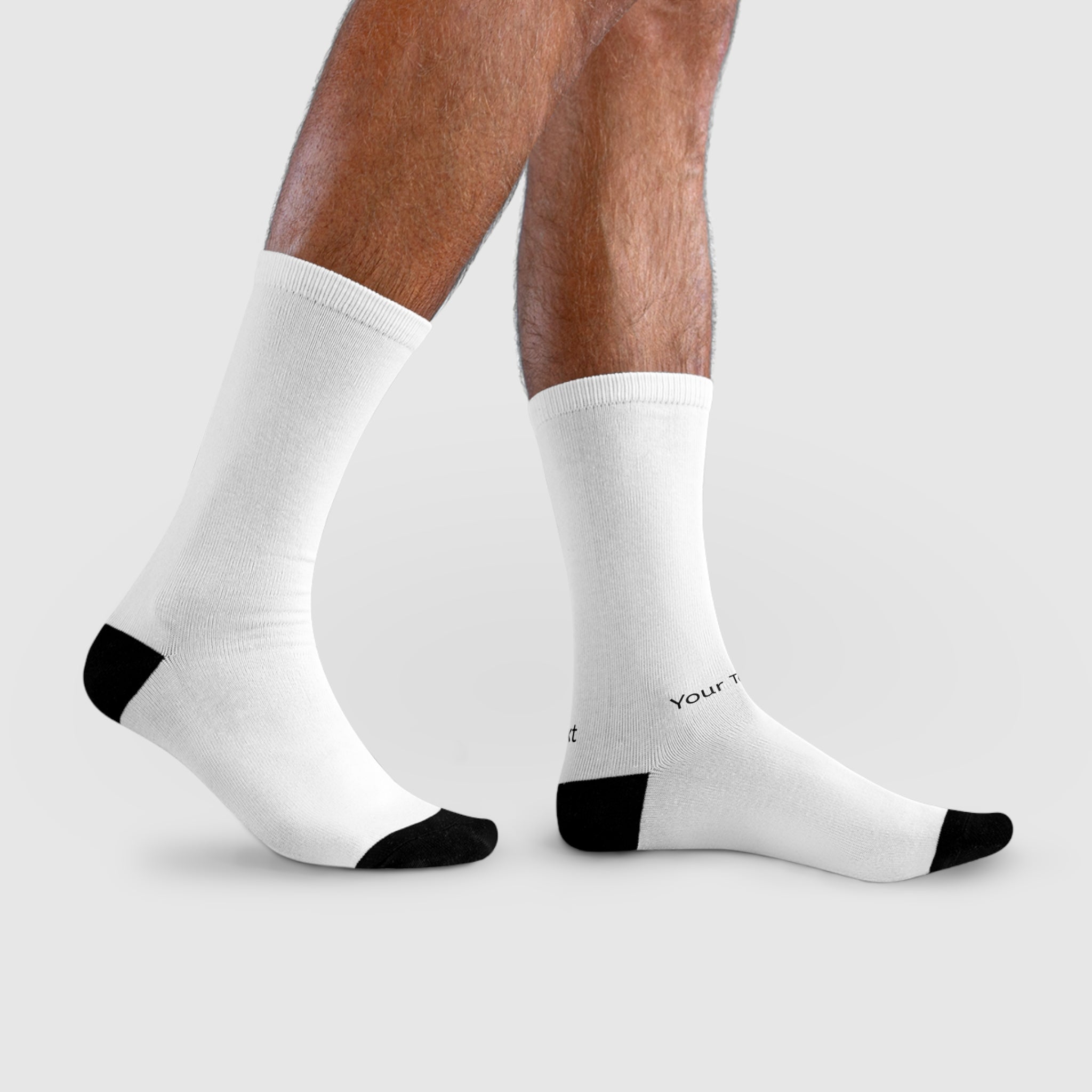 Custom Sublimation Crew Socks — Personalized Text Athletic Socks