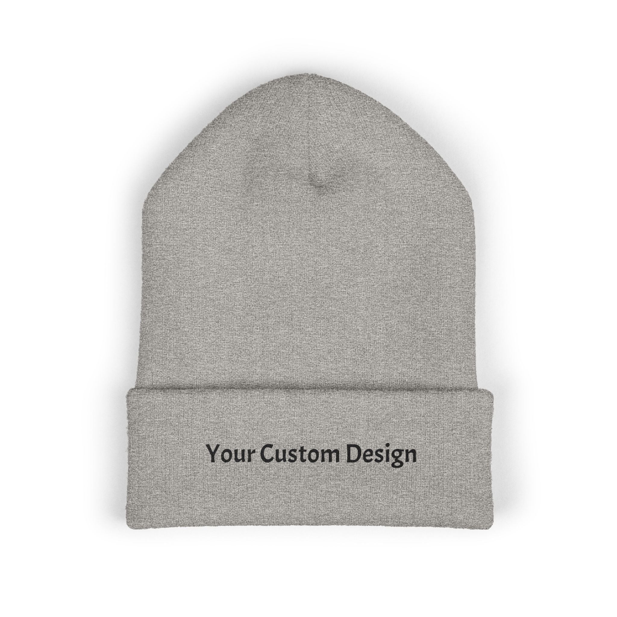 Embroidered Classic Cuffed Beanie — Custom Text Knit Hat