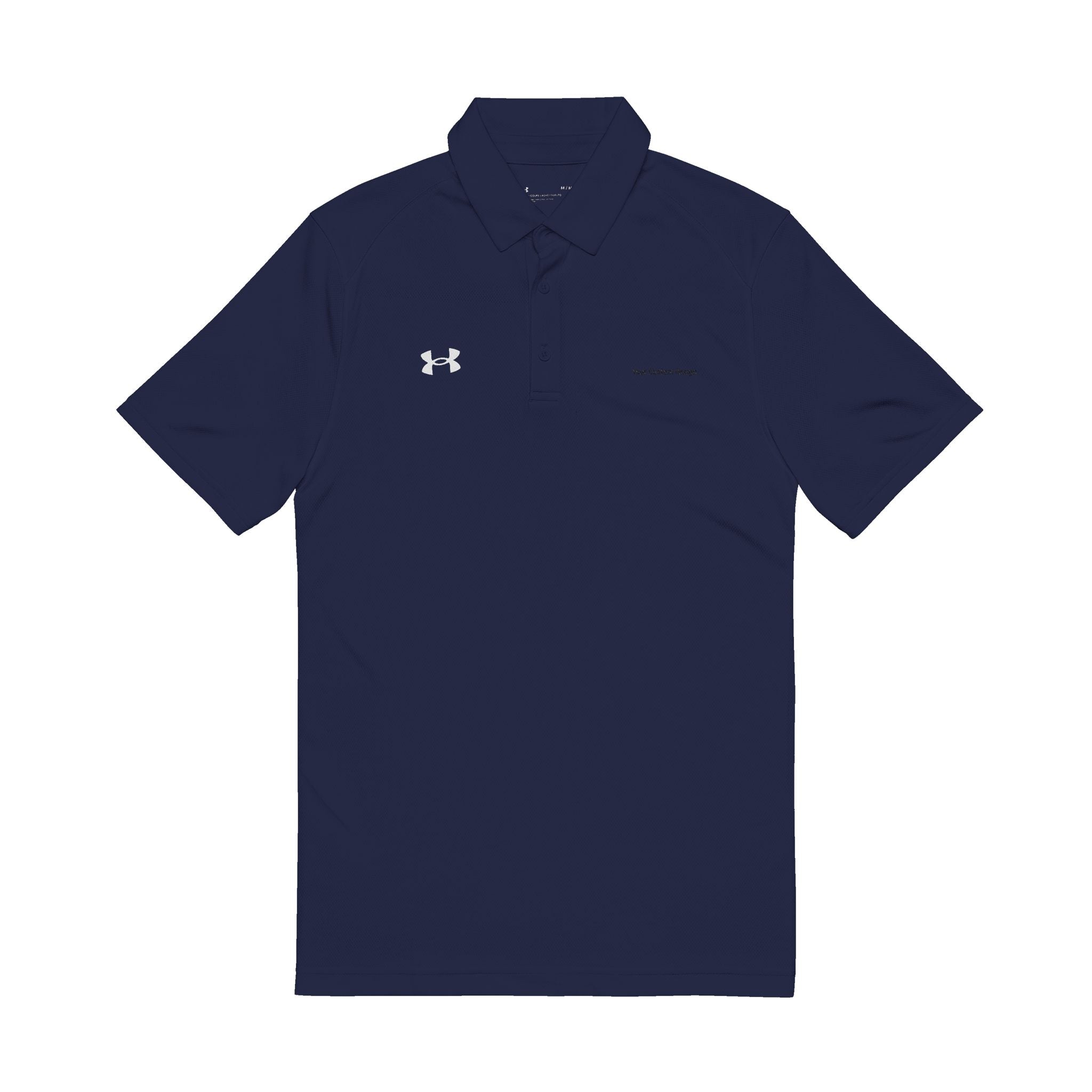 Embroidered White Men's Performance Polo — Under Armour Style