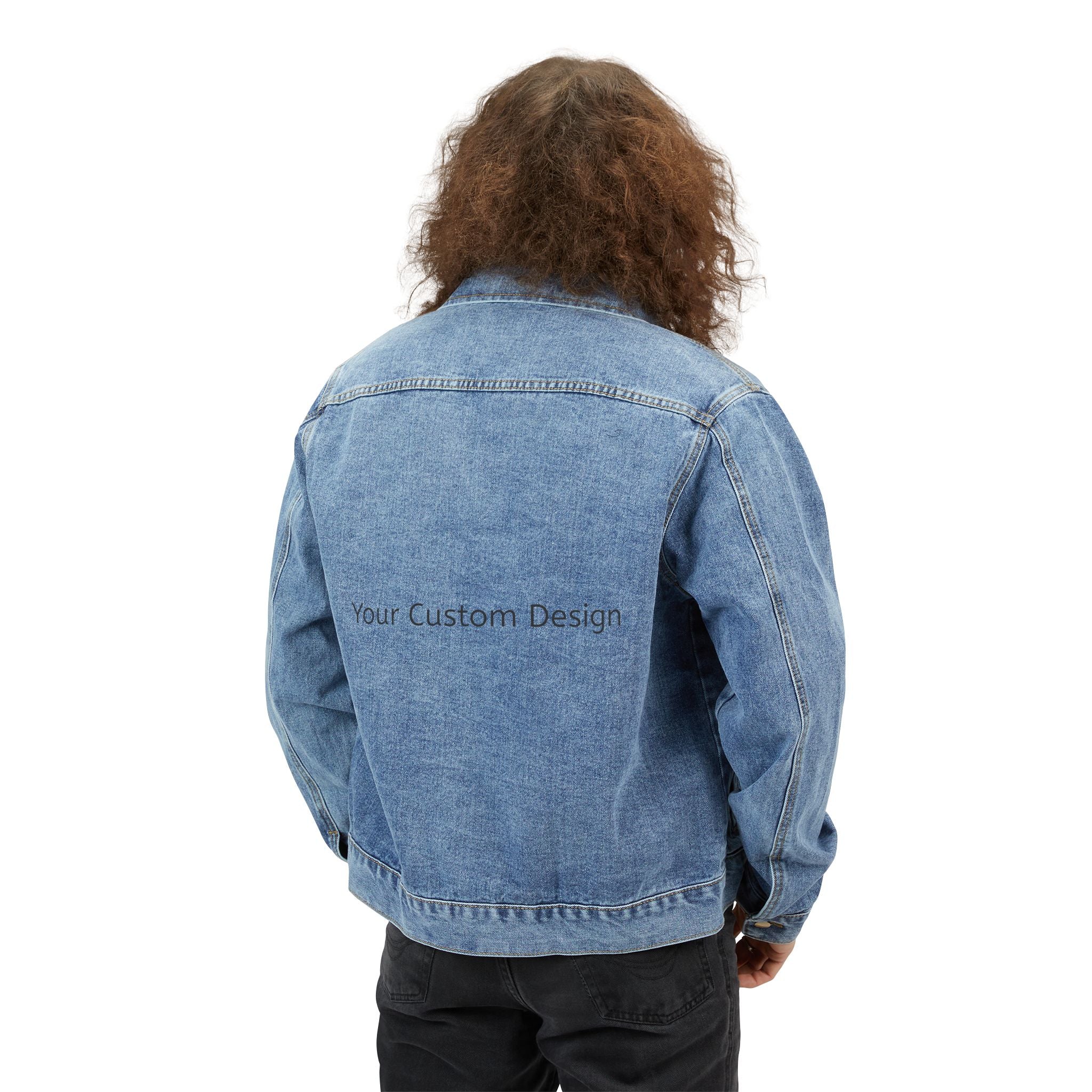 Classic Men's Denim Jacket — Light Wash Casual Jean Coat