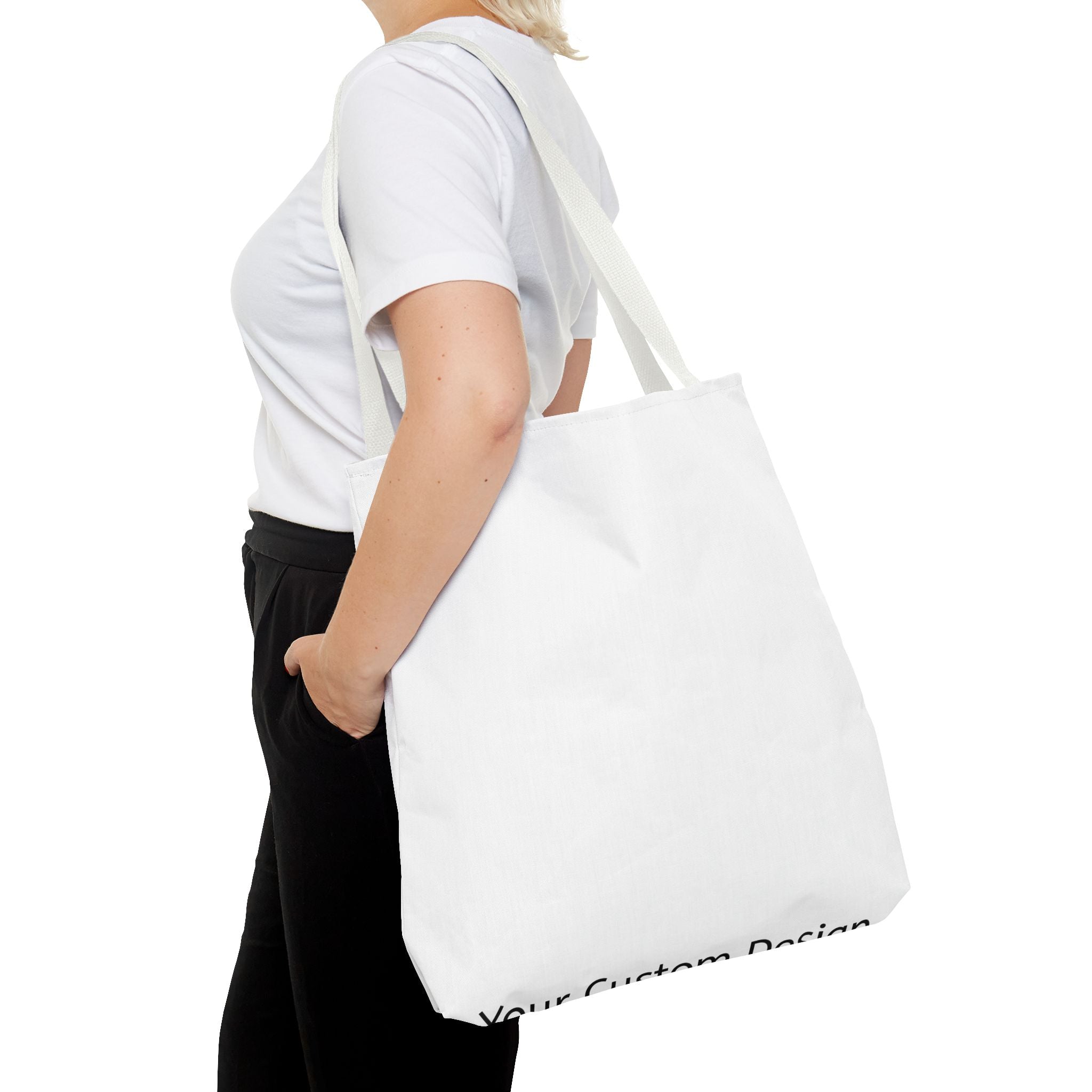 Custom All-Over Print Tote Bag — Blank White Canvas Tote