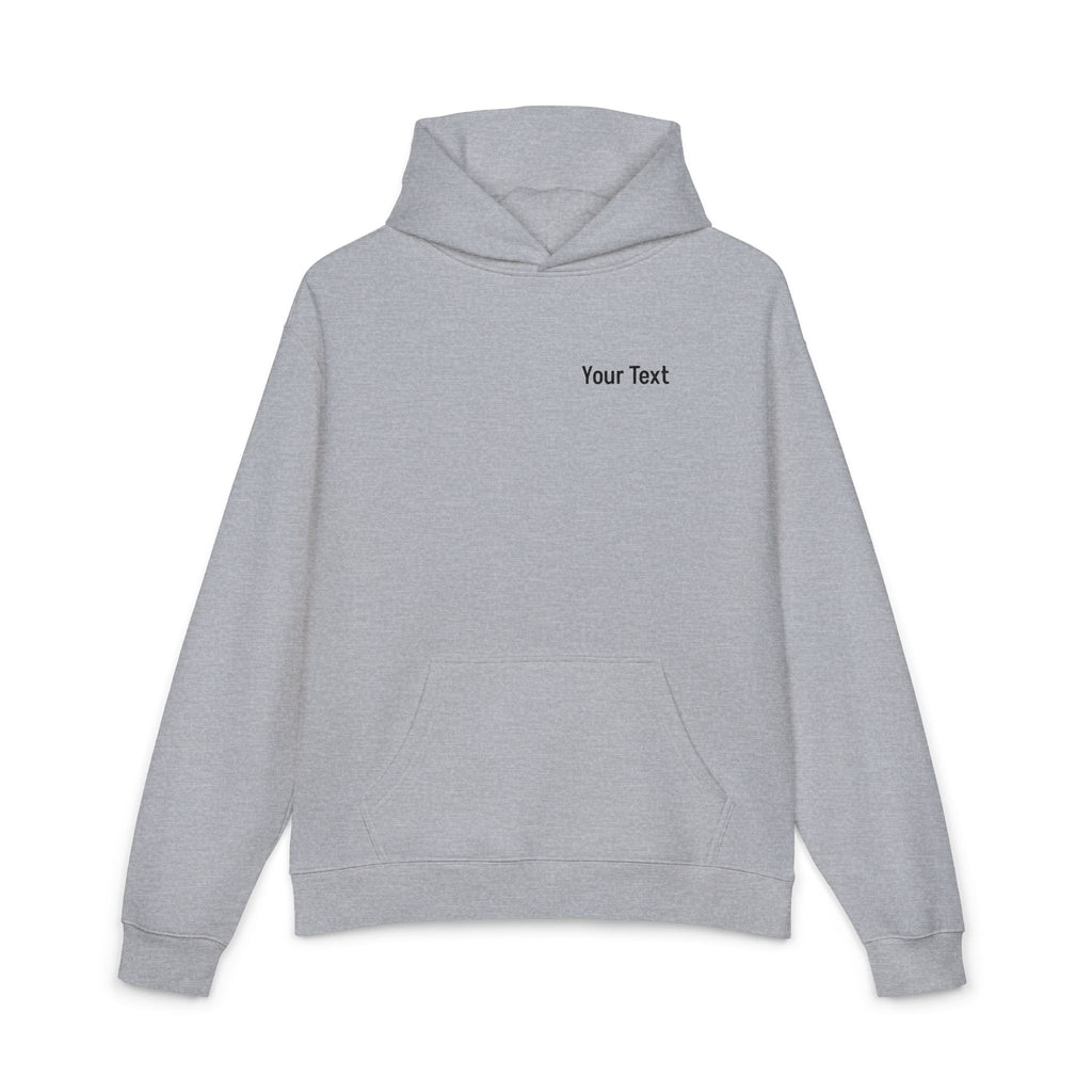 Relaxed Hoodie - Minimal Custom Text Chest Hoodie