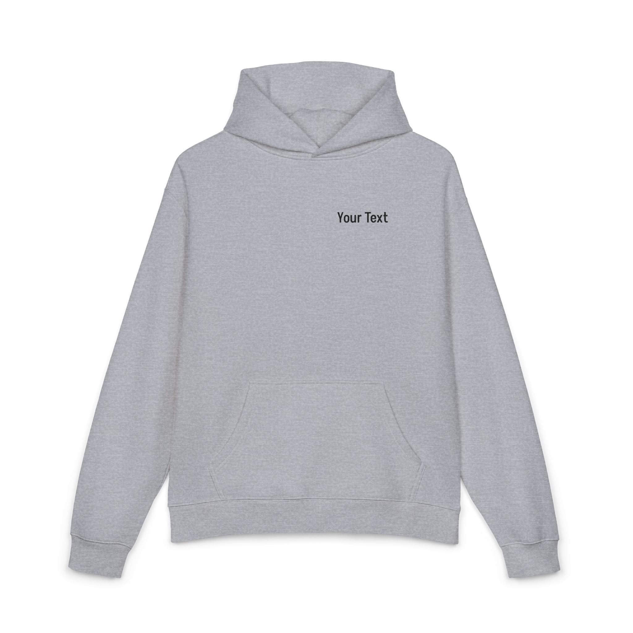 Relaxed Hoodie - Minimal Custom Text Chest Hoodie