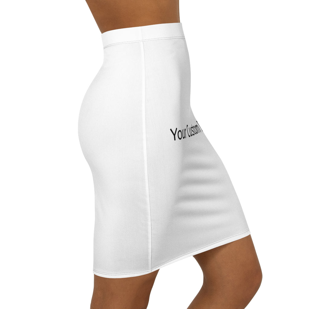 Custom Women's Mid-Waist Pencil Skirt — Personalized AOP Design