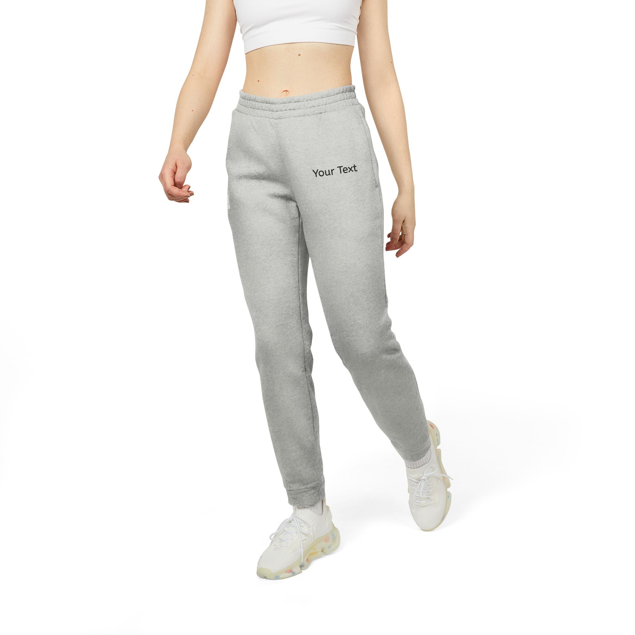 Adidas Fleece Joggers — Customizable Gray Athletic Sweatpants
