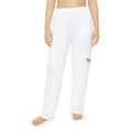 Women's White Personalized Pajama Pants — Custom Text Sleep Lounge Pants