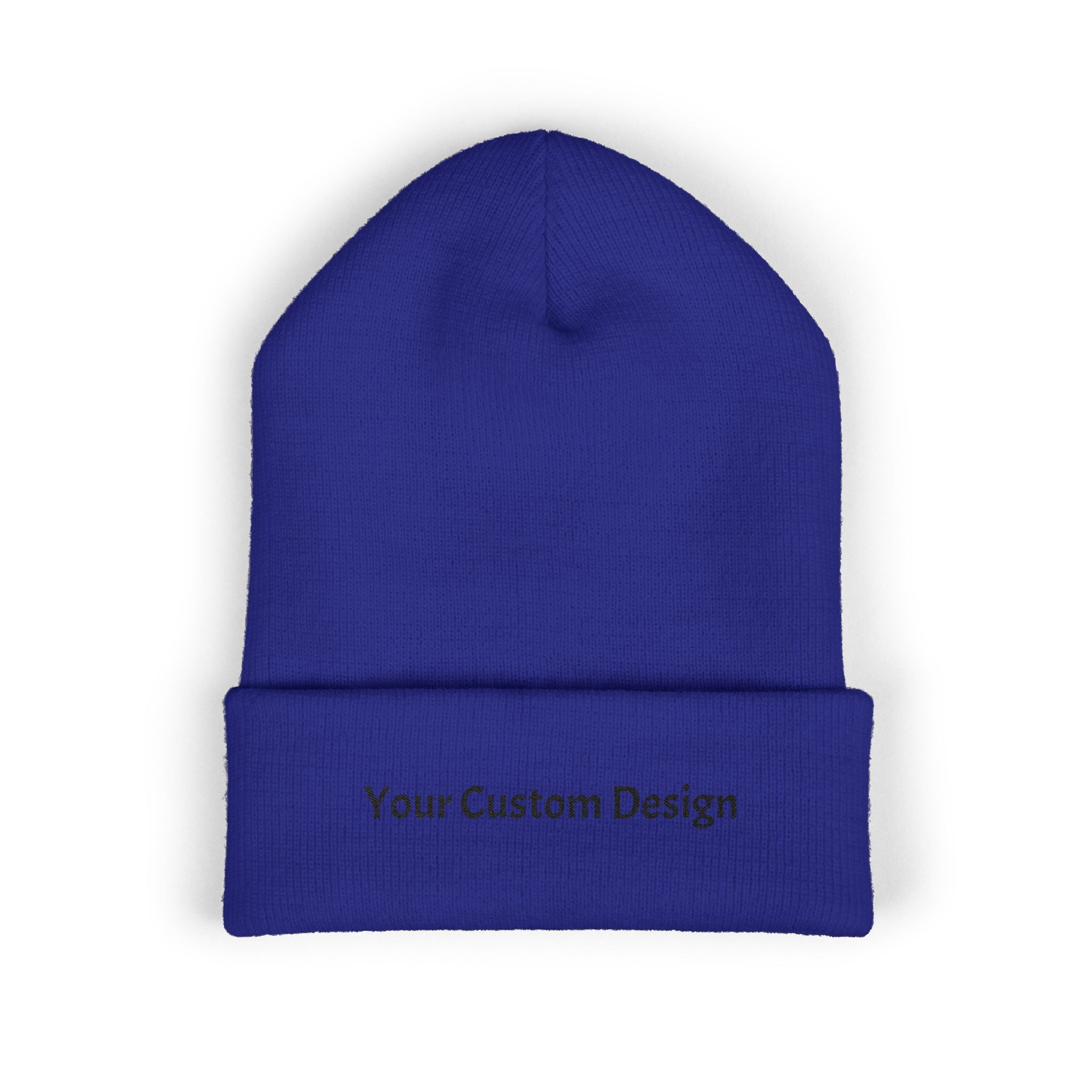 Embroidered Classic Cuffed Beanie — Custom Text Knit Hat