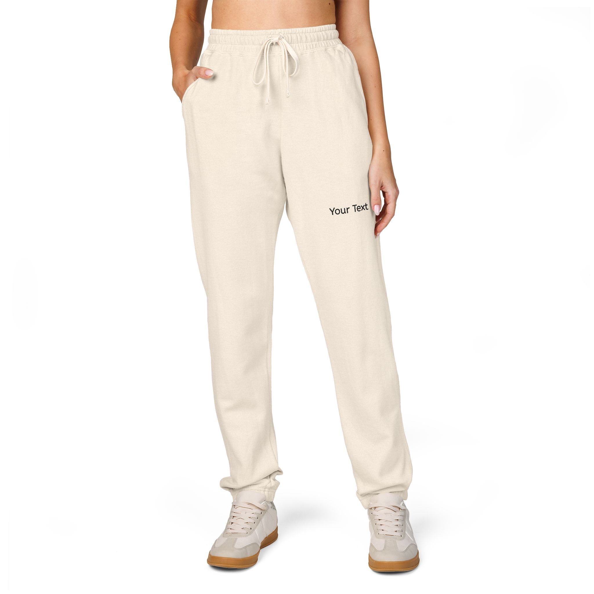Embroidered Minimal Logo Fleece Sweatpants