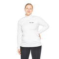 Customizable Quarter-Zip Pullover — Minimal 'Your Text' Chest Logo
