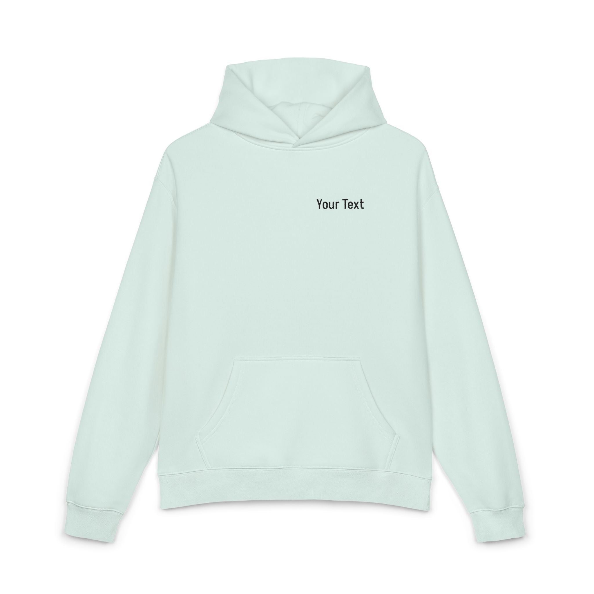 Relaxed Hoodie - Minimal Custom Text Chest Hoodie