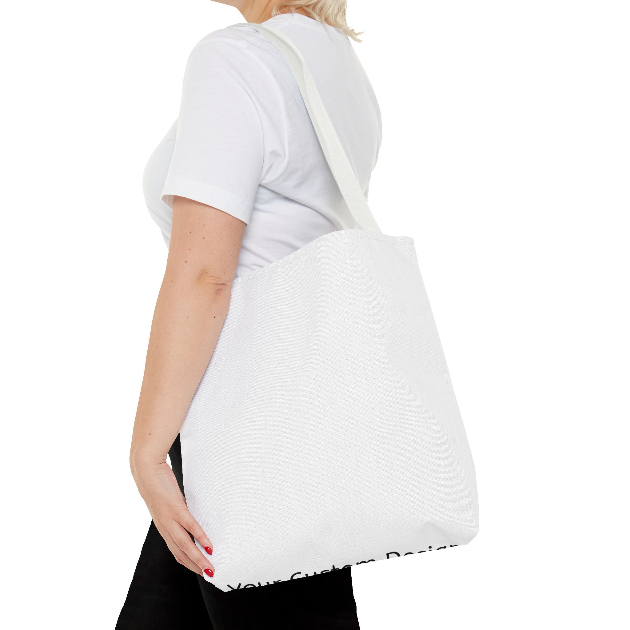 Custom All-Over Print Tote Bag — Blank White Canvas Tote