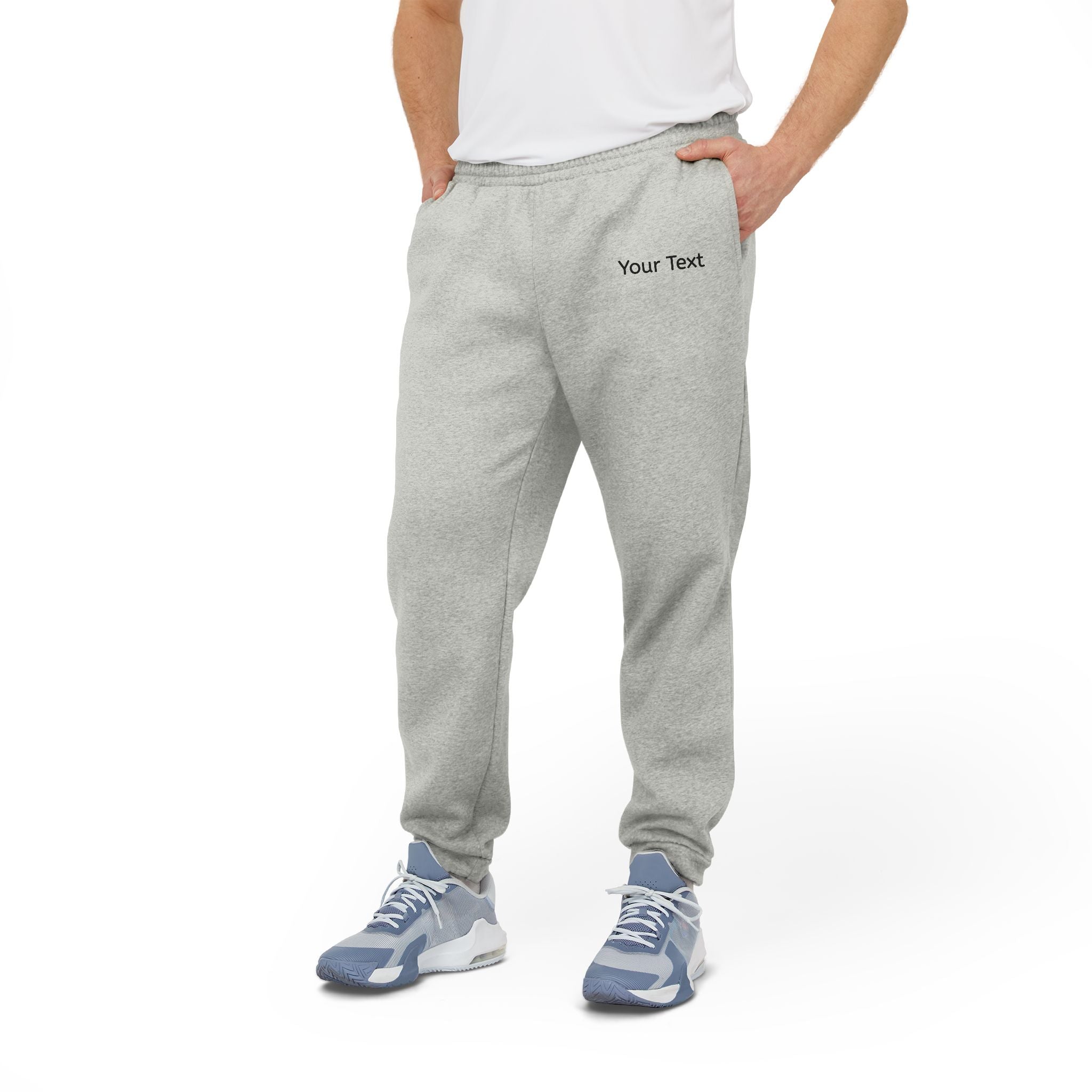 Adidas Fleece Joggers — Customizable Gray Athletic Sweatpants