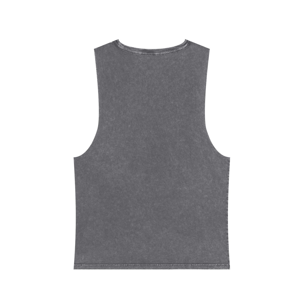 Stonewash Muscle Tank Top — Vintage Black Sleeveless Tee