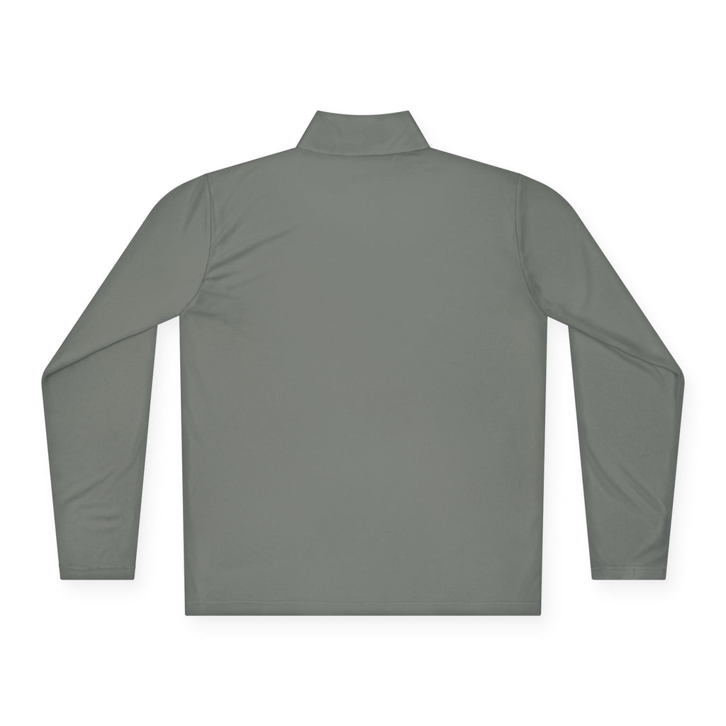 Customizable Quarter-Zip Pullover — Minimal 'Your Text' Chest Logo