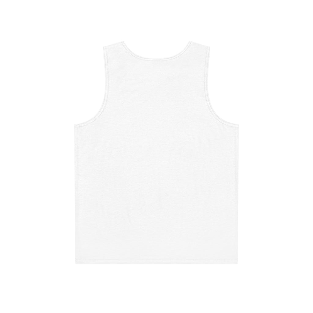 Men's White All-Over Print Tank Top — Minimal Casual Summer Muscle Tee