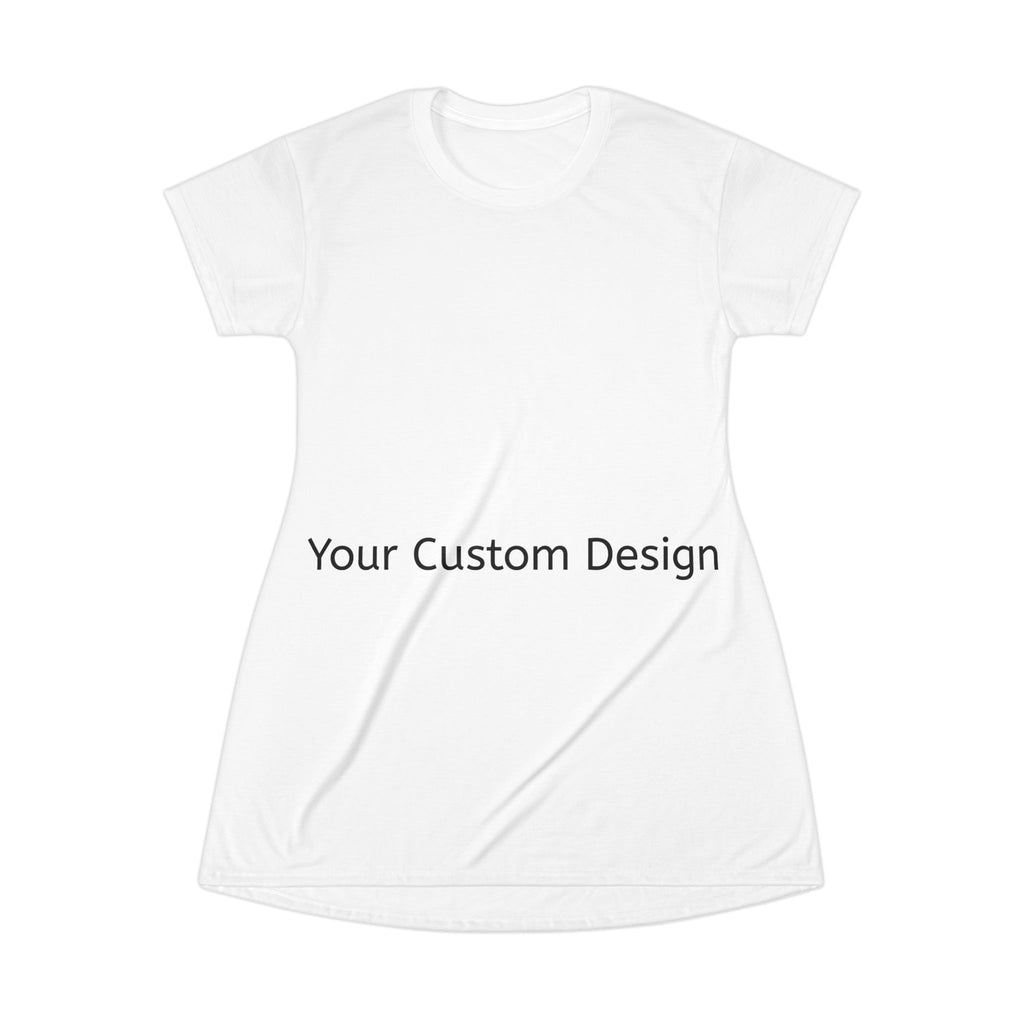 Women's Custom All-Over Print T-Shirt Dress — Personalized Graphic Dress