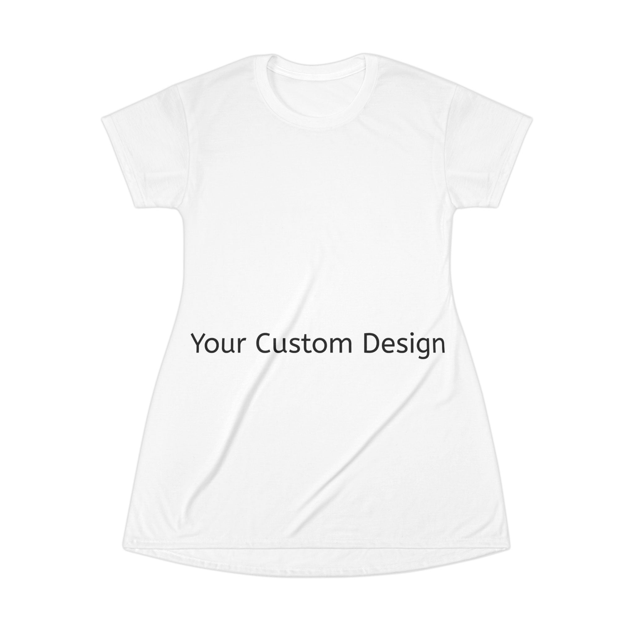 Women's Custom All-Over Print T-Shirt Dress — Personalized Graphic Dress