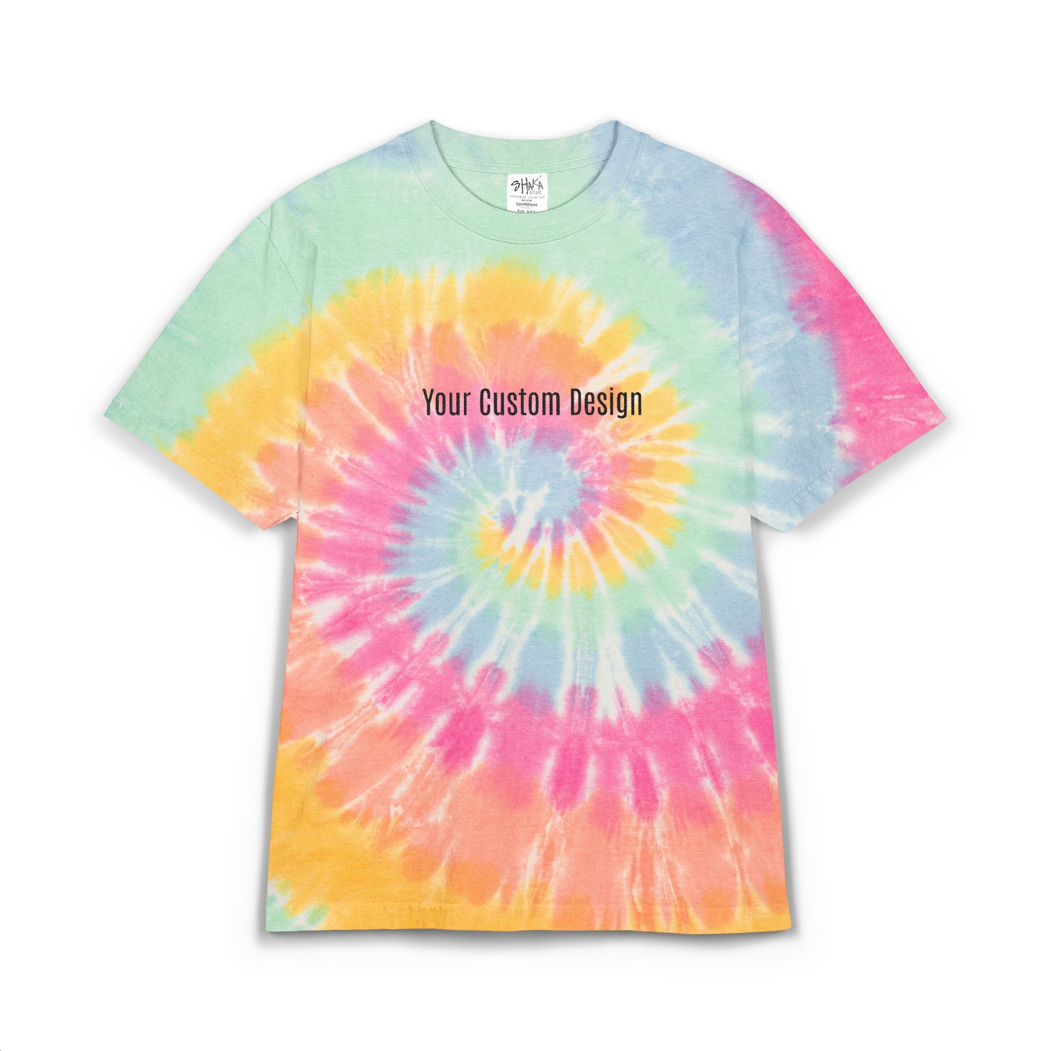 Tie-Dye Spiral Embroidered Oversized T-Shirt – Rainbow Retro Vibe