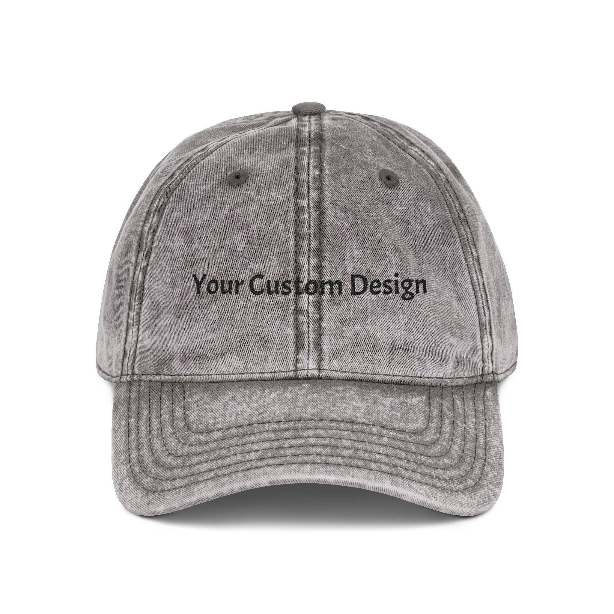 Vintage Embroidered Cap - Custom Text Baseball Hat