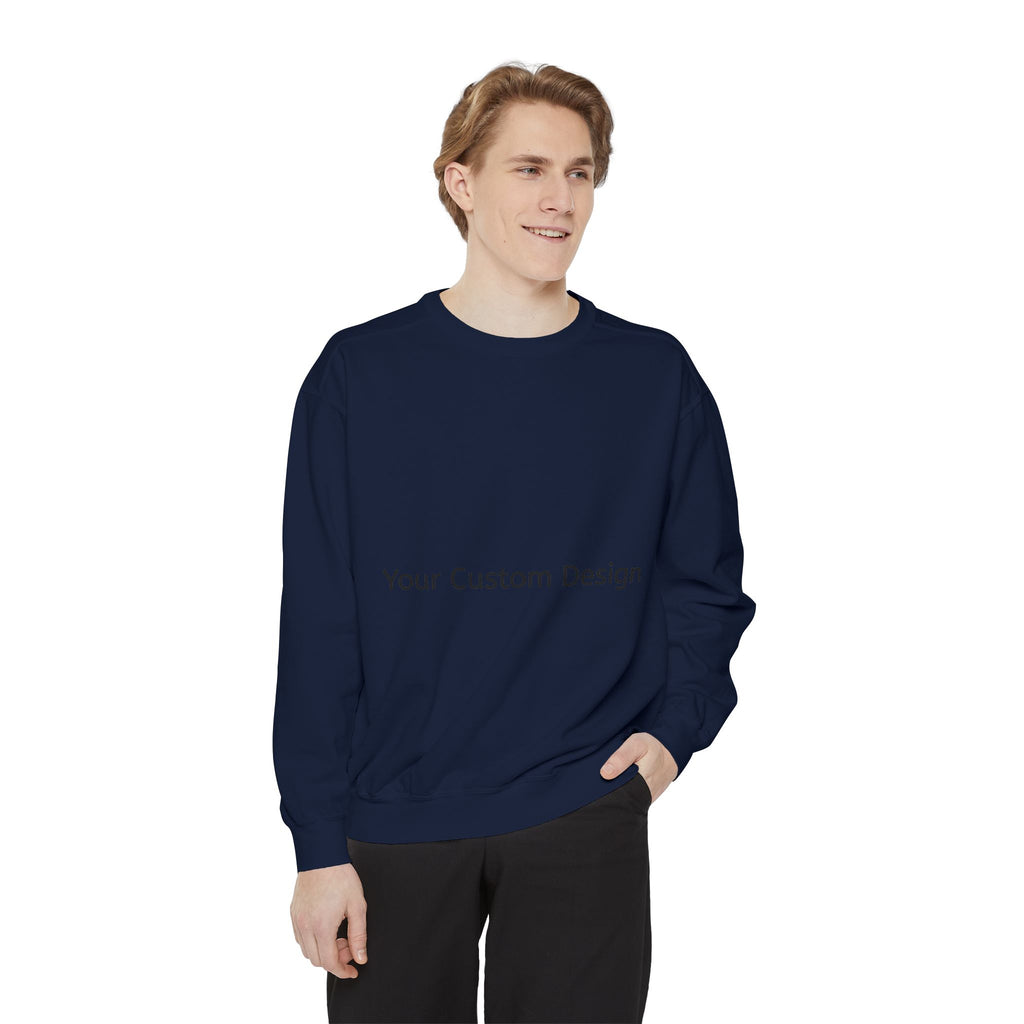 Garment-Dyed Sweatshirt — Customizable Classic Crewneck