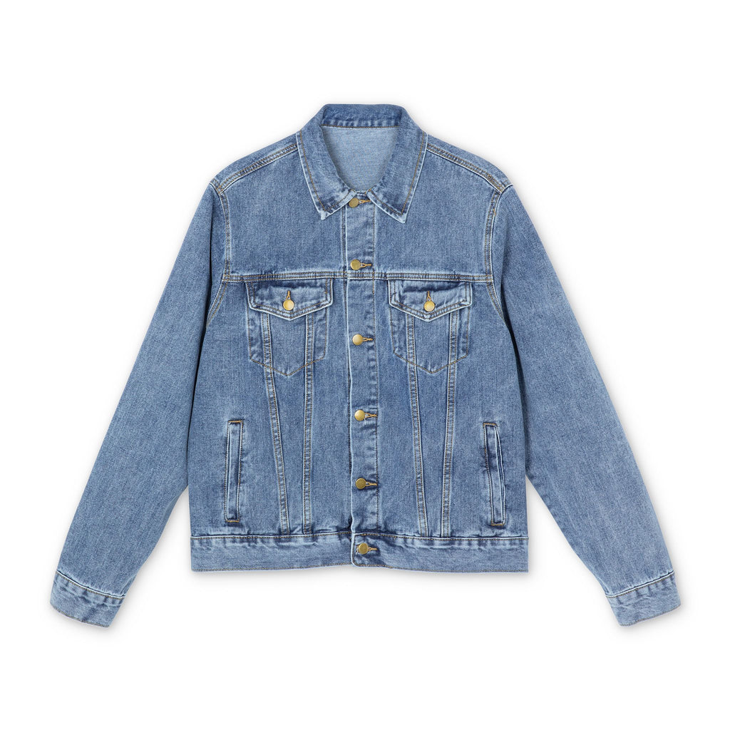 Classic Men's Denim Jacket — Light Wash Casual Jean Coat