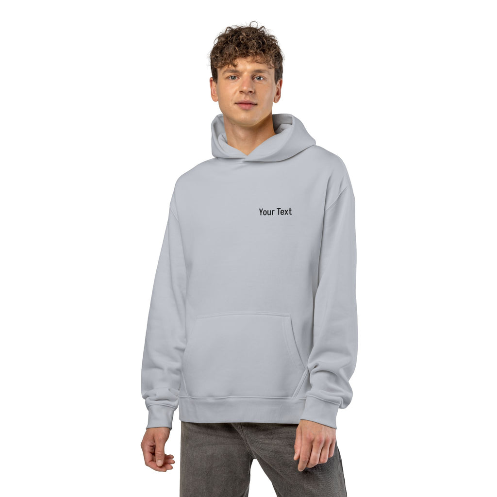 Relaxed Hoodie - Minimal Custom Text Chest Hoodie