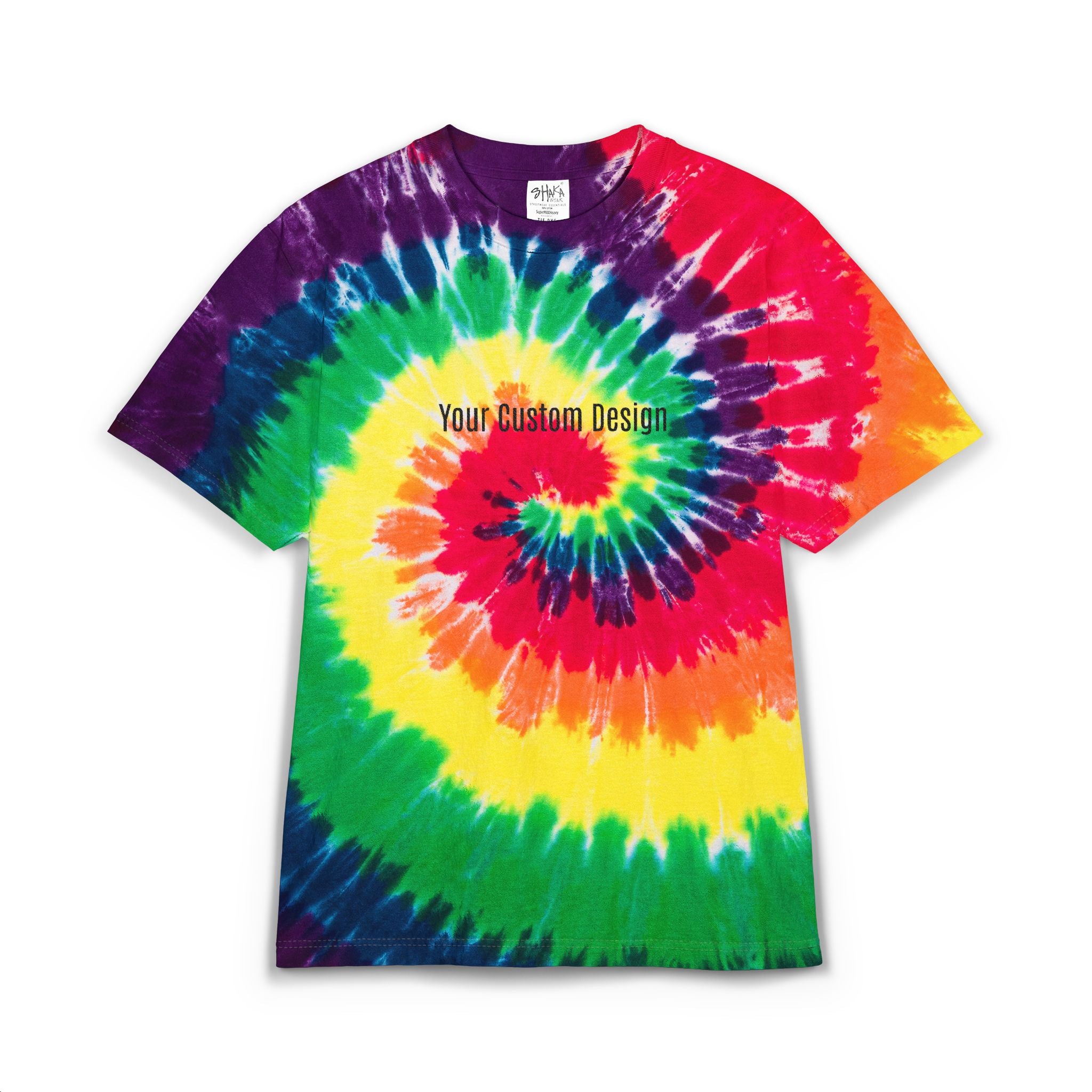 Tie-Dye Spiral Embroidered Oversized T-Shirt – Rainbow Retro Vibe