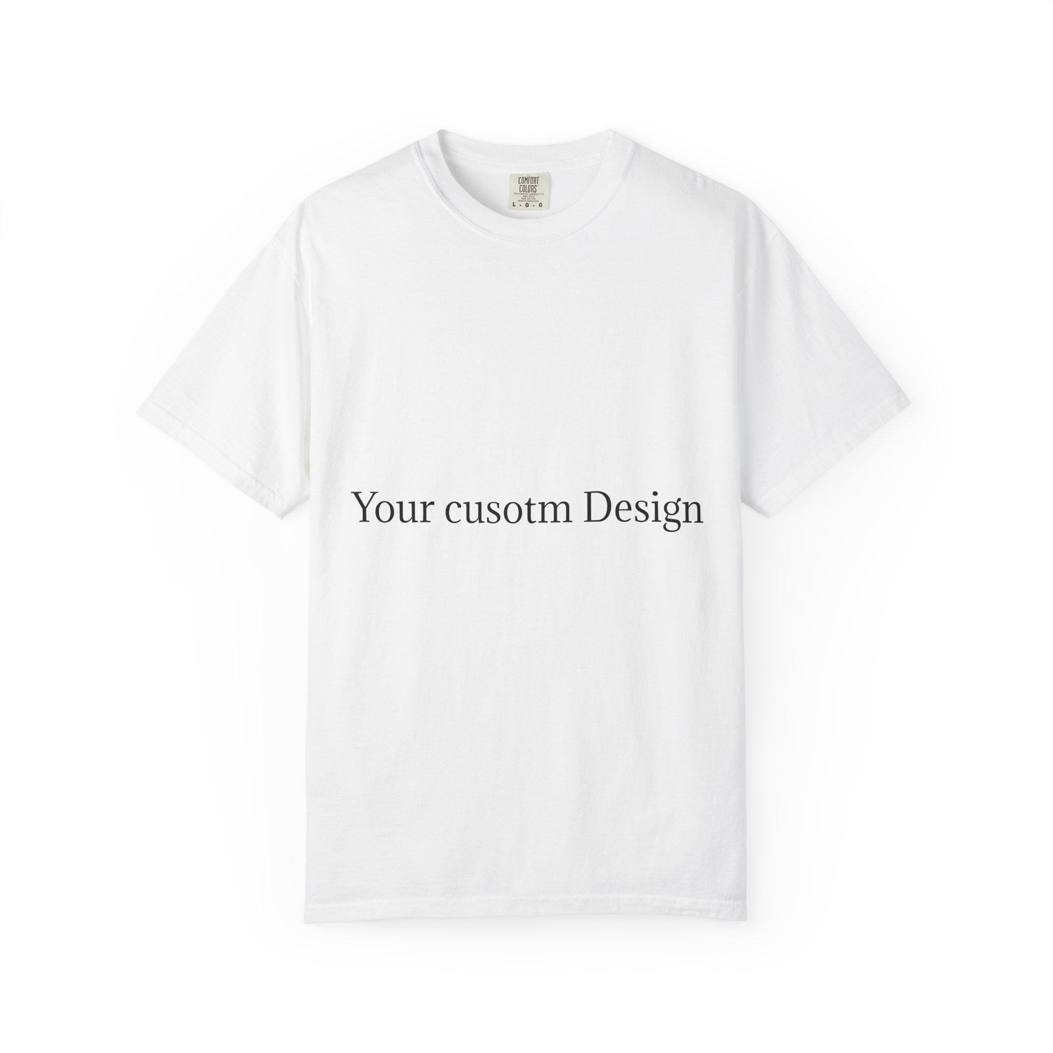 Custom Garment-Dyed T-Shirt — Personalized White Tee for Everyday Wear