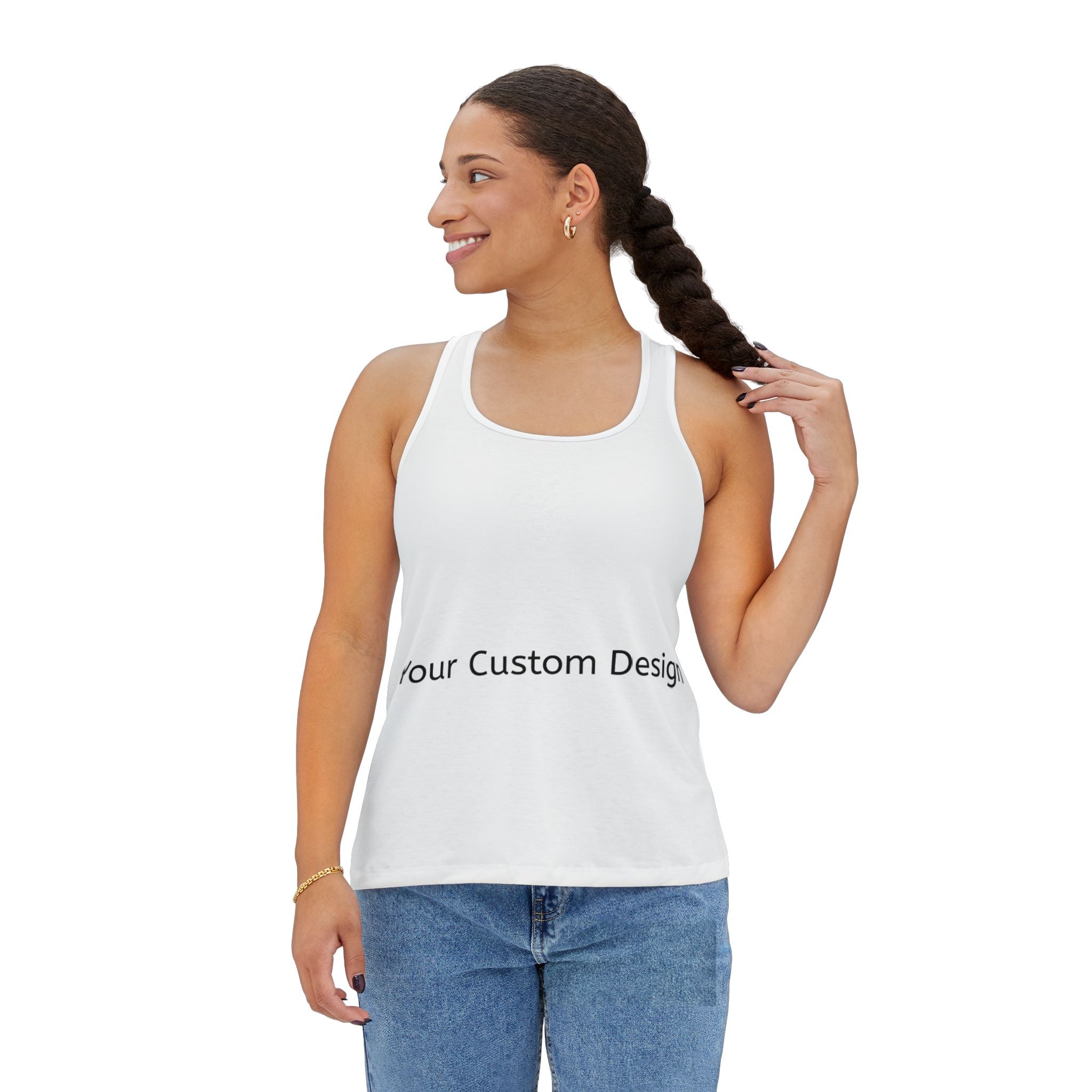 Women's Relaxed Racerback Tank Top — Custom Design Printable