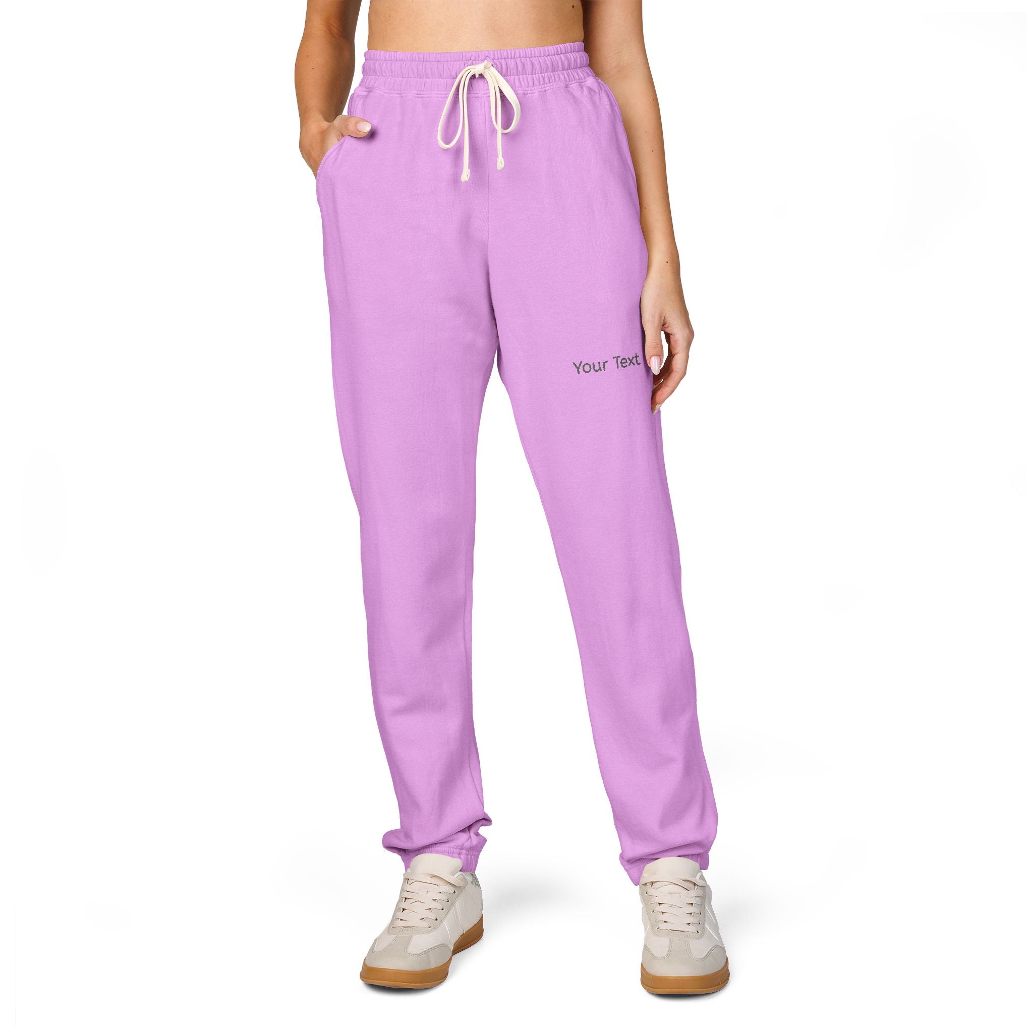 Embroidered Minimal Logo Fleece Sweatpants