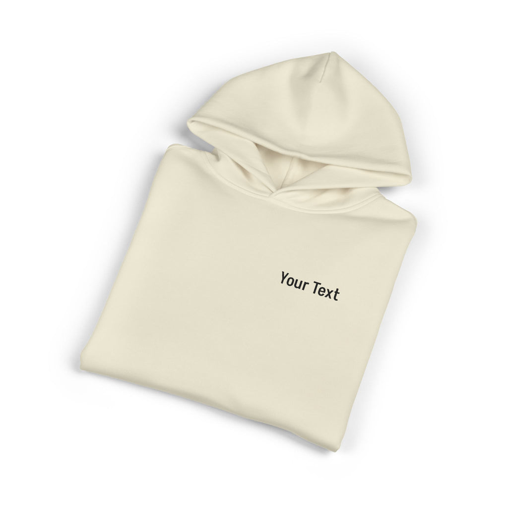 Relaxed Hoodie - Minimal Custom Text Chest Hoodie