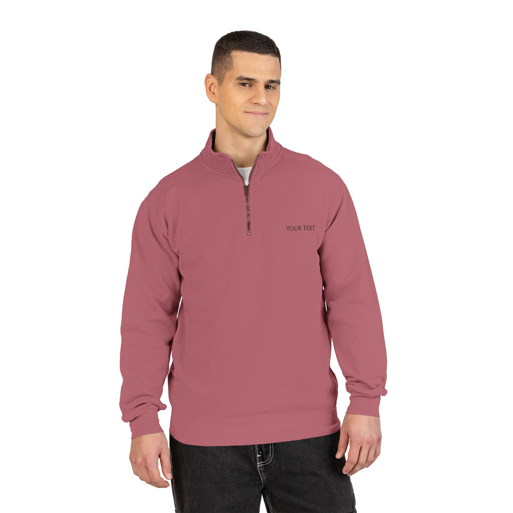 Quarter-Zip Sweatshirt – Minimalist Gray Casual Pullover