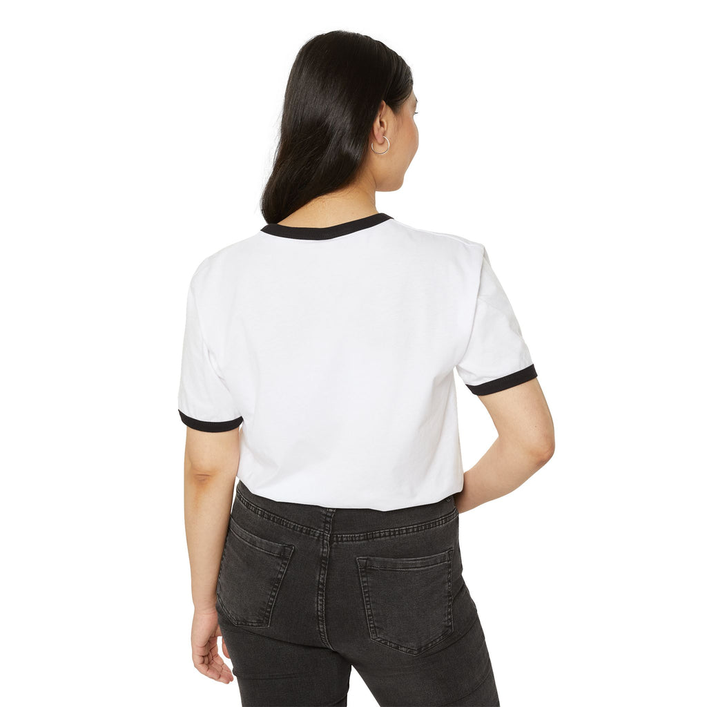 Ringer T-Shirt — Classic White Tee with Contrasting Black Trim