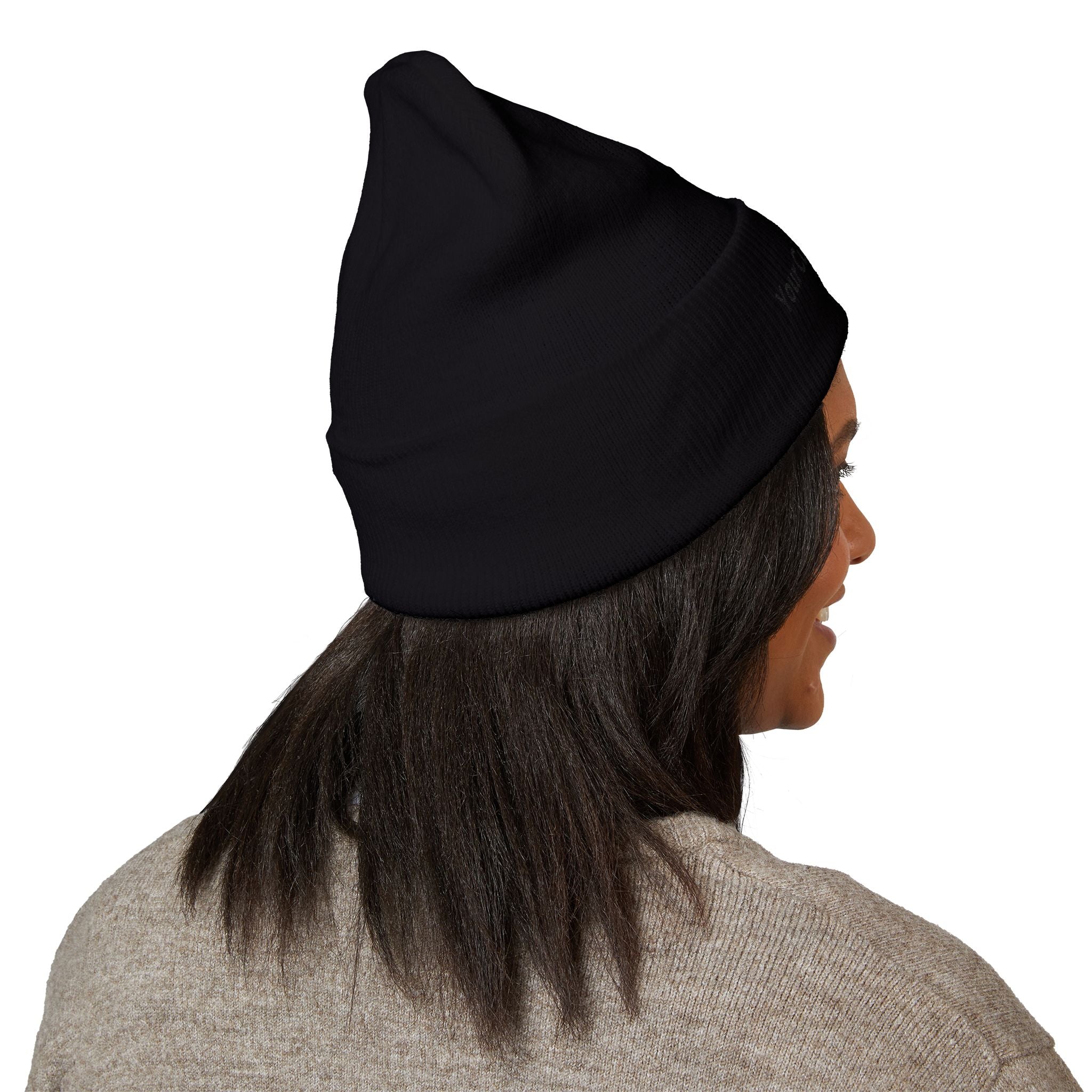Embroidered Classic Cuffed Beanie — Custom Text Knit Hat